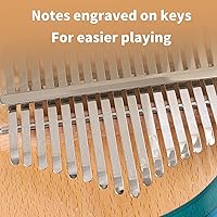 Vista 10 de Kalimba - Piano de pulgar de 17 teclas, piano portátil de dedo Mbira, regalos para niños y adultos, instrumento musical, pianos de pulgar, 17