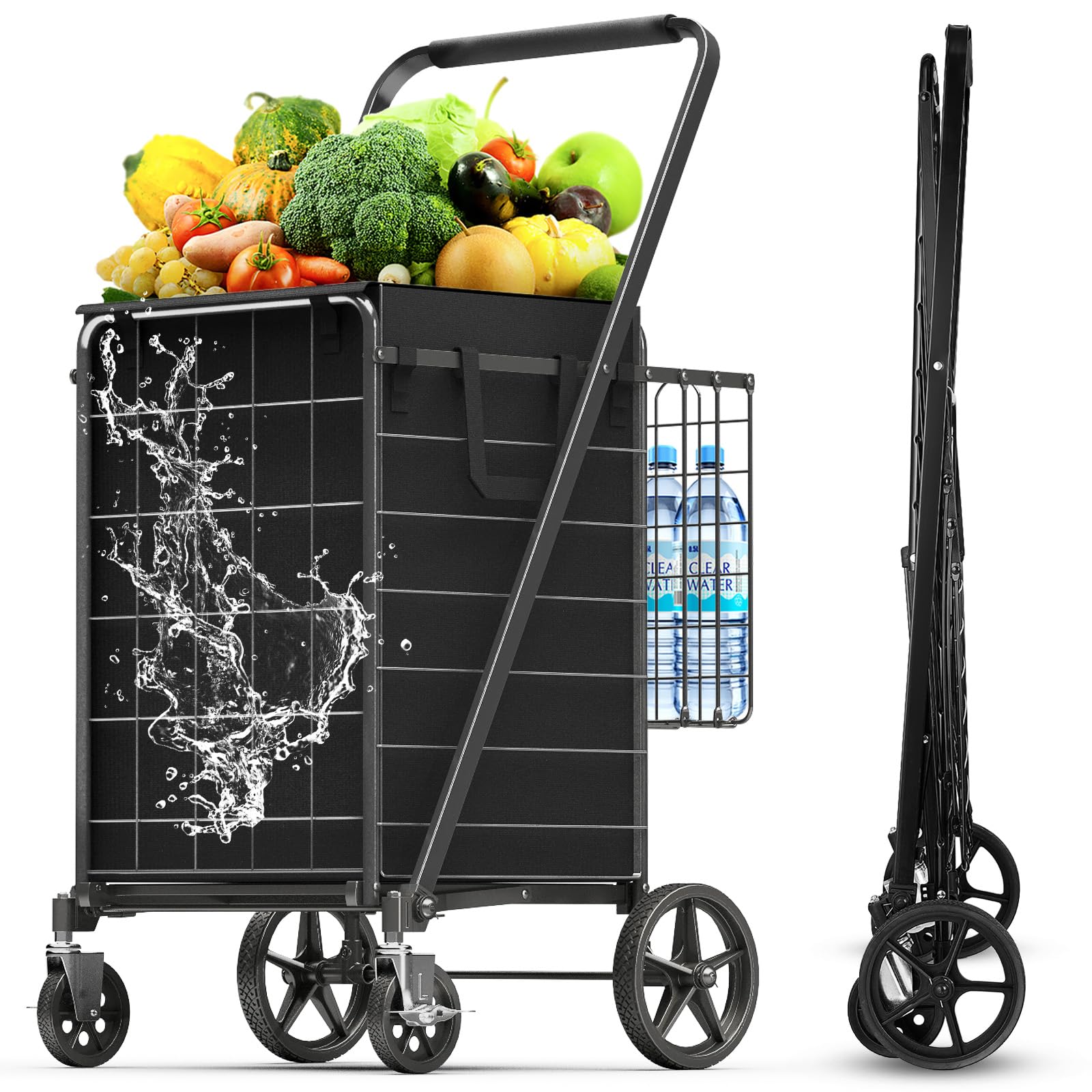 Amazon.com: XING LANG 4.3 Cu Ft Folding Shopping Cart - 420 LB