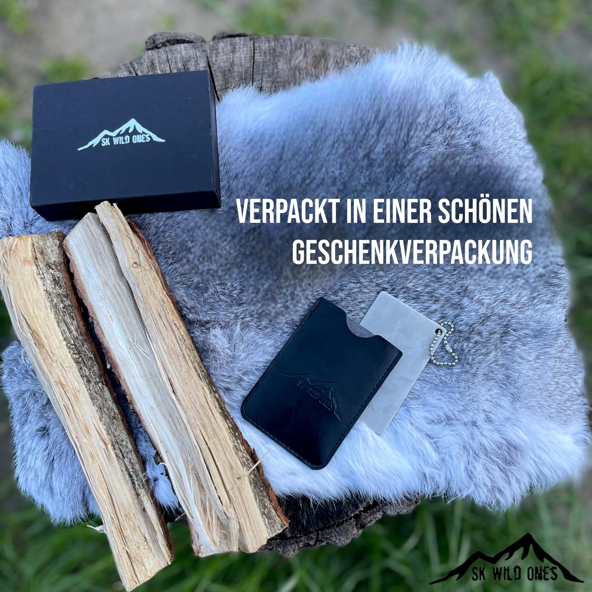 SK Wild Ones® Cuchillo de piedra afilada para exteriores – Cuchillo afilado diamante – Cuchillo de piedra de afilar diamante – Whetstone for Knives – Sharpening Stone Knife – Unique Grinding Stones