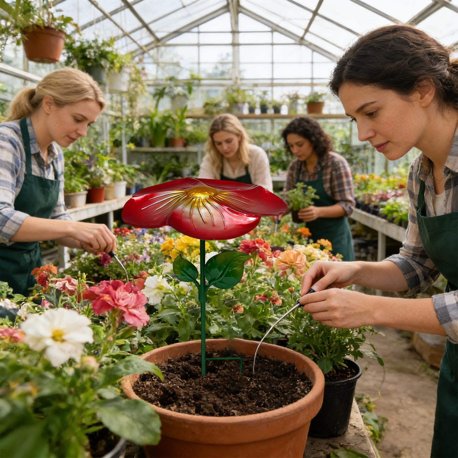 Sombrilla para Plantas - Estaca De Metal Para Flores Y Cactus De Jardín Con Sombra - Sombrilla de Macetas | para Jardineros Caseros Cultivadores de Hortalizas Coleccionistas de Suculentas y Cactus