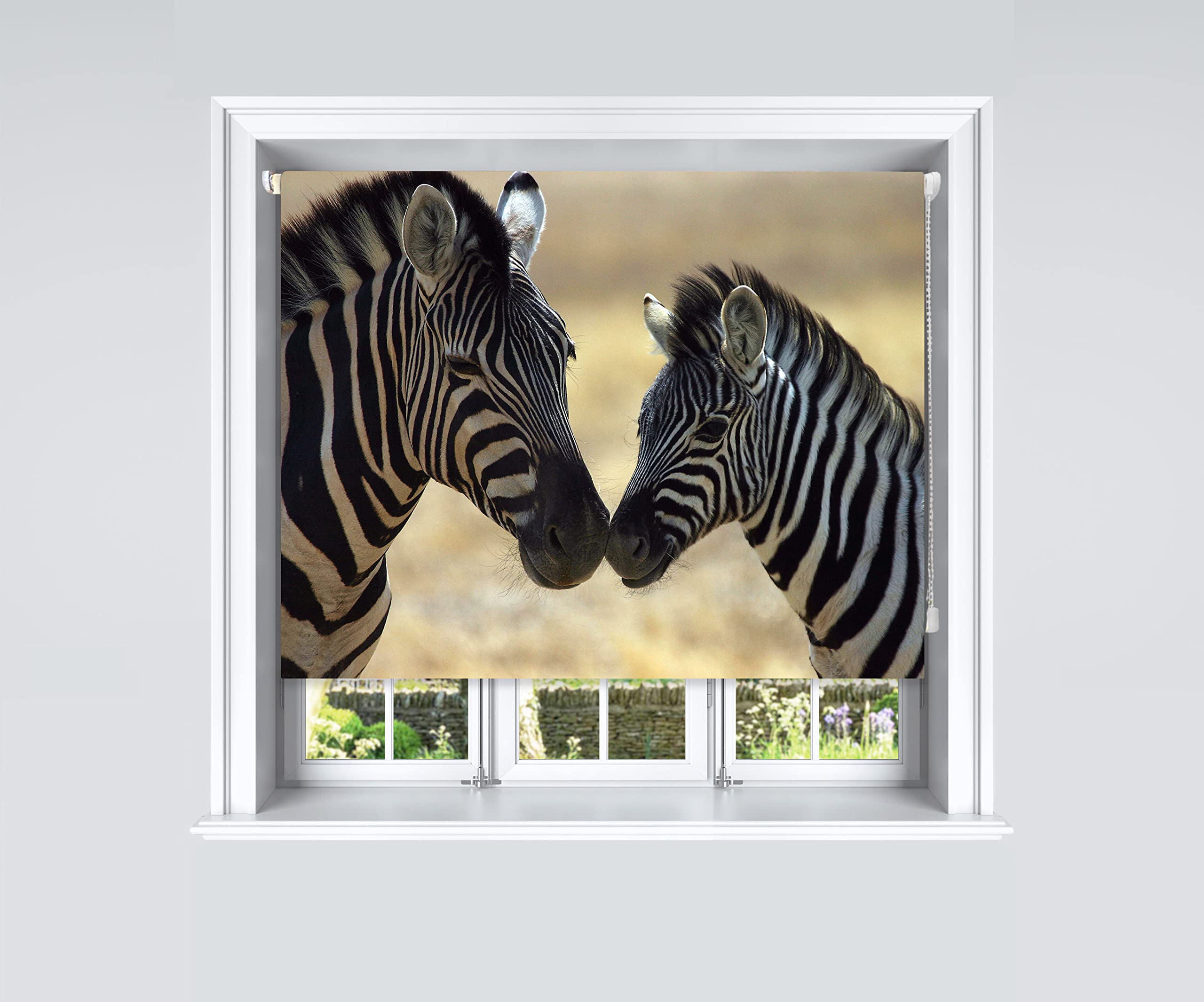 B&Q -  Photographic Blackout Roller Blinds For Bedroom Windows(180 X 140 Cm)Zebras