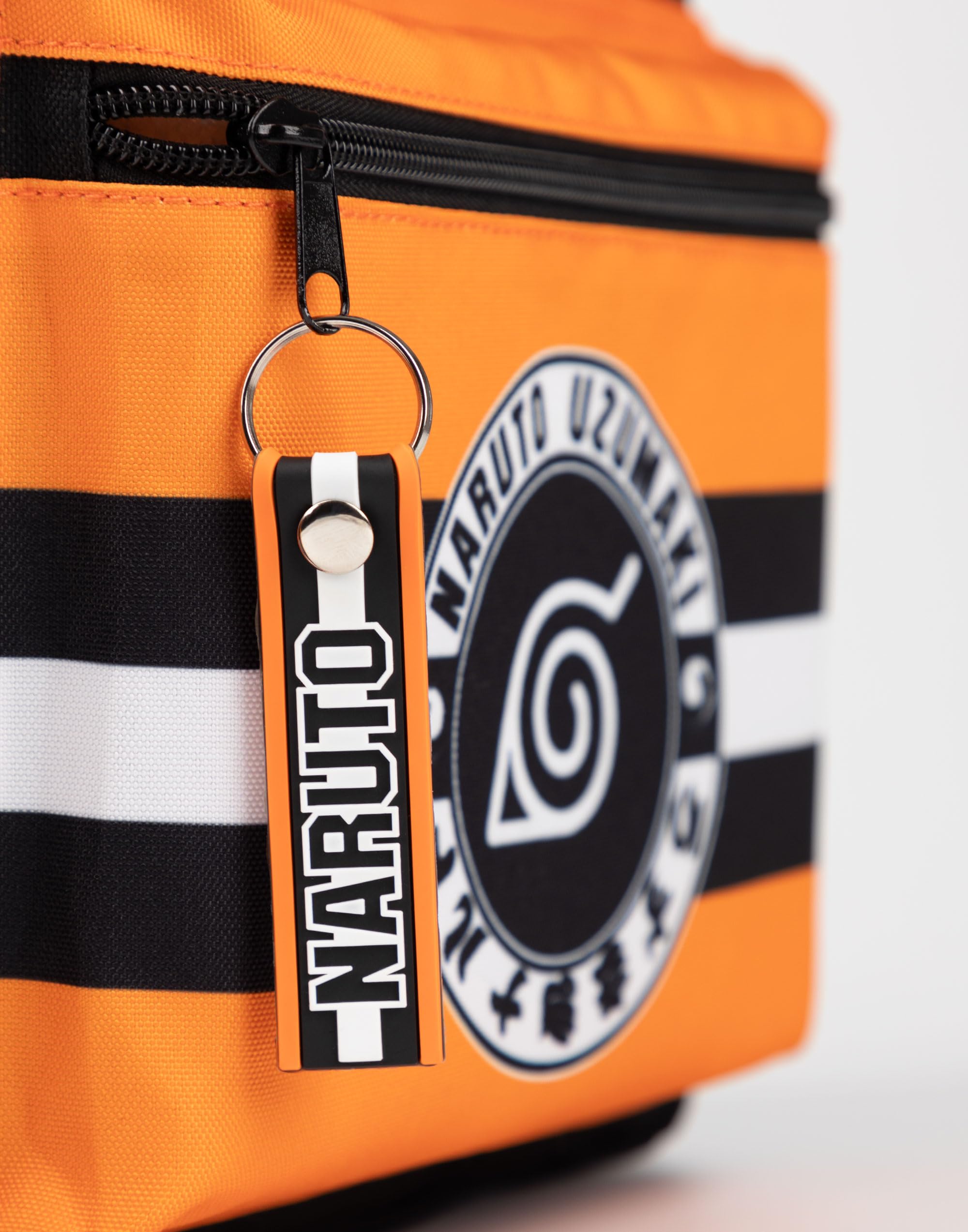 Naruto Shippuden Plecak dla Chłopców | Czarny i Pomarańczowy Plecak z Regulowanymi Paskami | Praktyczny i Zorganizowany Bagaż Uzumaki Hokage dla Dzieci | Prezent Merchandising Serii Anime