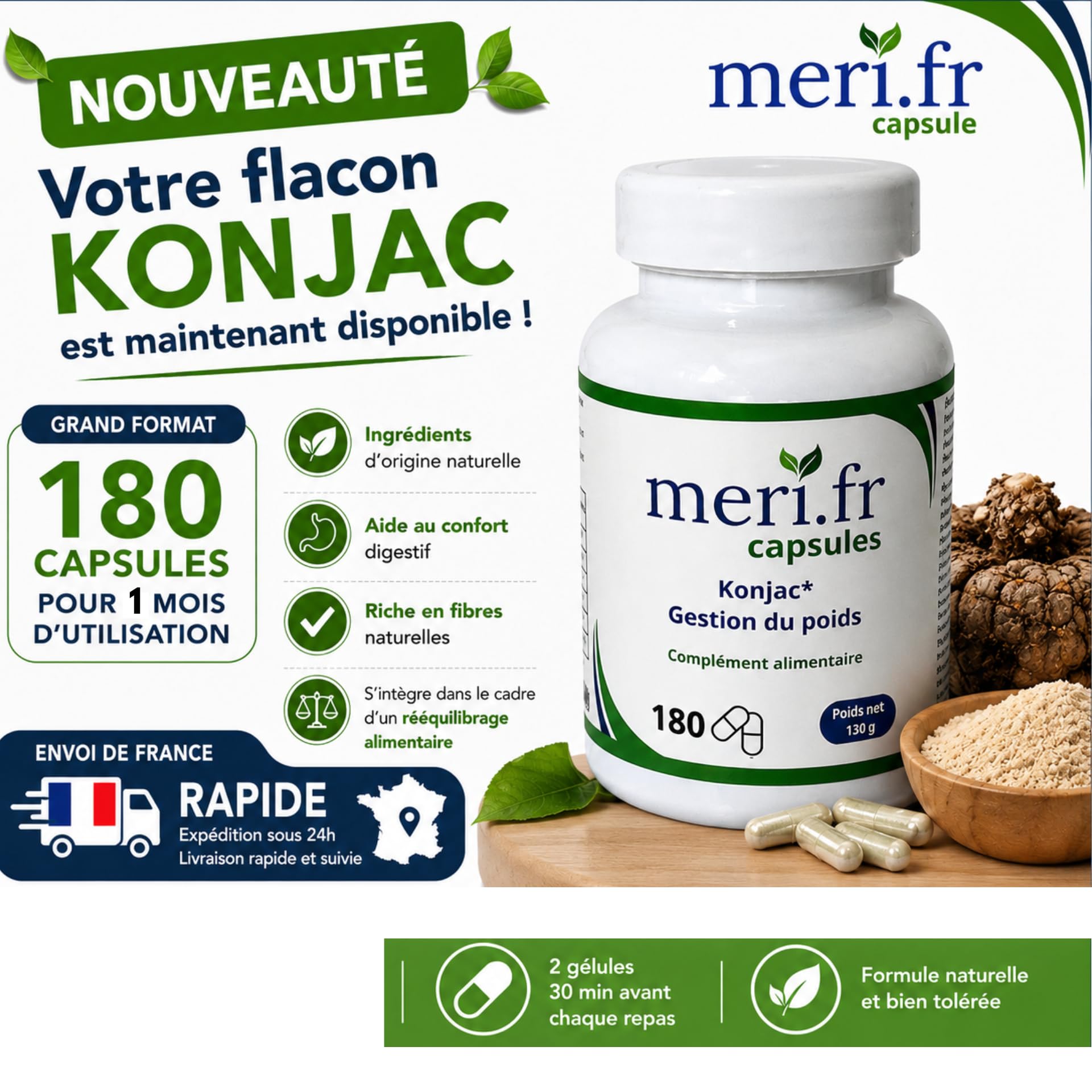 Meri.fr Capsules au Guarana et Orange Sanguine