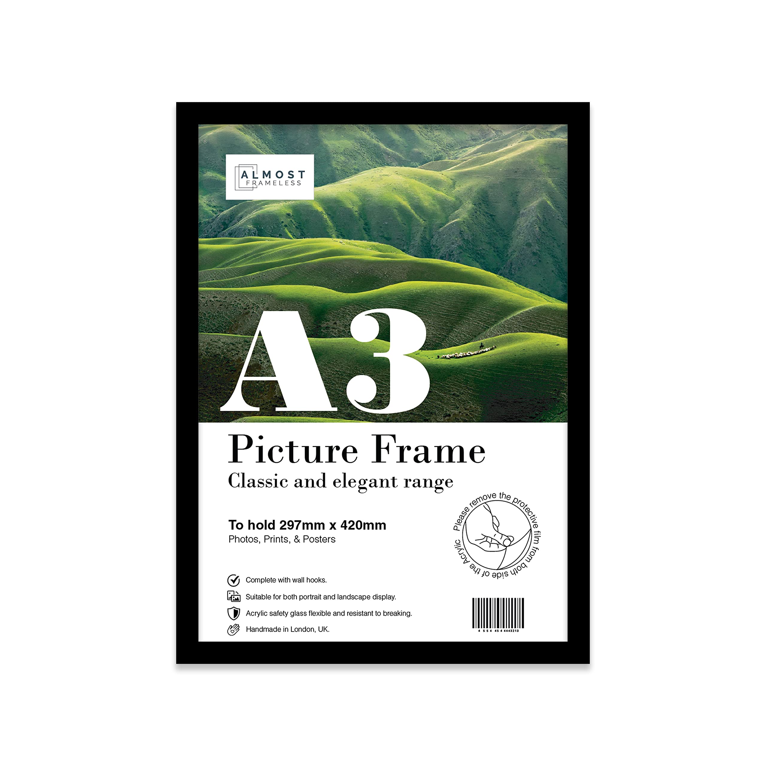 Buy A3 Black Picture Frame, Fits A3 (29.7 x 42cm 11.7 x 16.5in