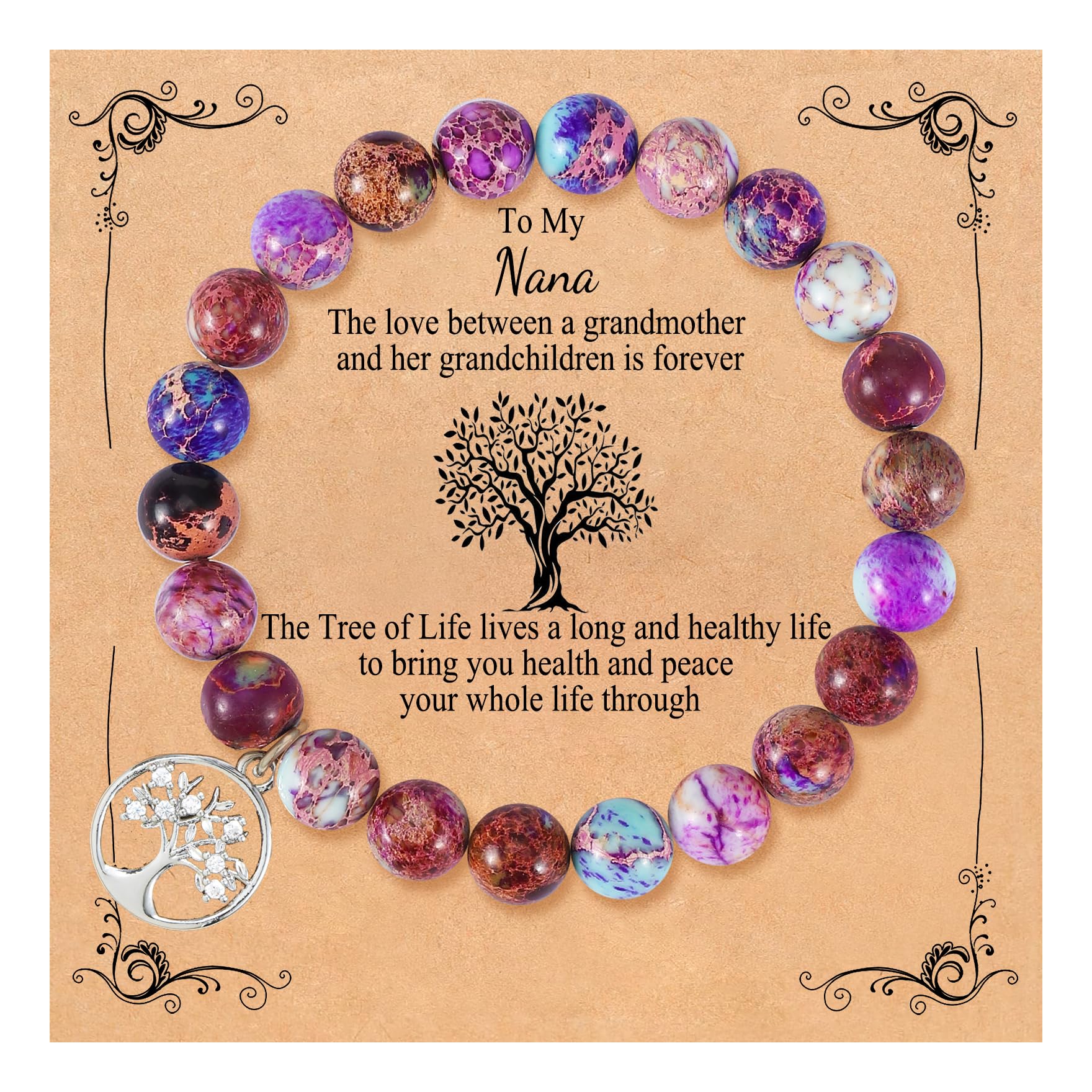 QWNHONEY Mothers Day Gift for Grandma Mom Mother in Law Sister in Law Bonus mom Granny Nana Valentine's Day Birthday Anniversary Pink Red Natural