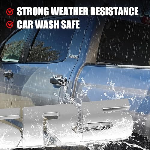 Miniatura 6 de Kit universal de calcomanías de metal 3D SR5 (no superpuesto), calcomanía de emblema para guardabarros, cobertura completa, repuesto adhesivo para