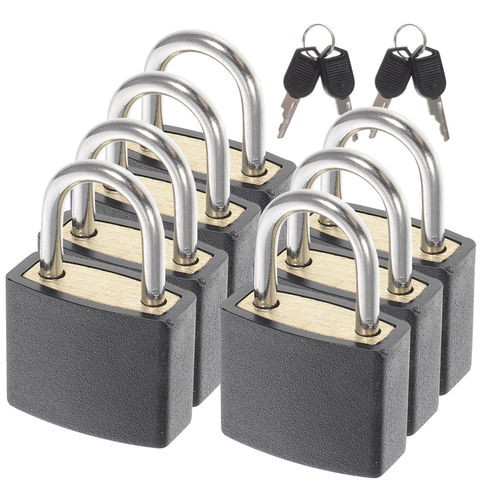 BESTYASH 4 Set Piccolo Lucchetto Per Valigia Serrature Per Bagagli Piccoli Lucchetti Per Valigie Valigia Zaino Serrature Per Valigie Piccoli Lucchetti Per Bagagli Abs Black 7pcs*4
