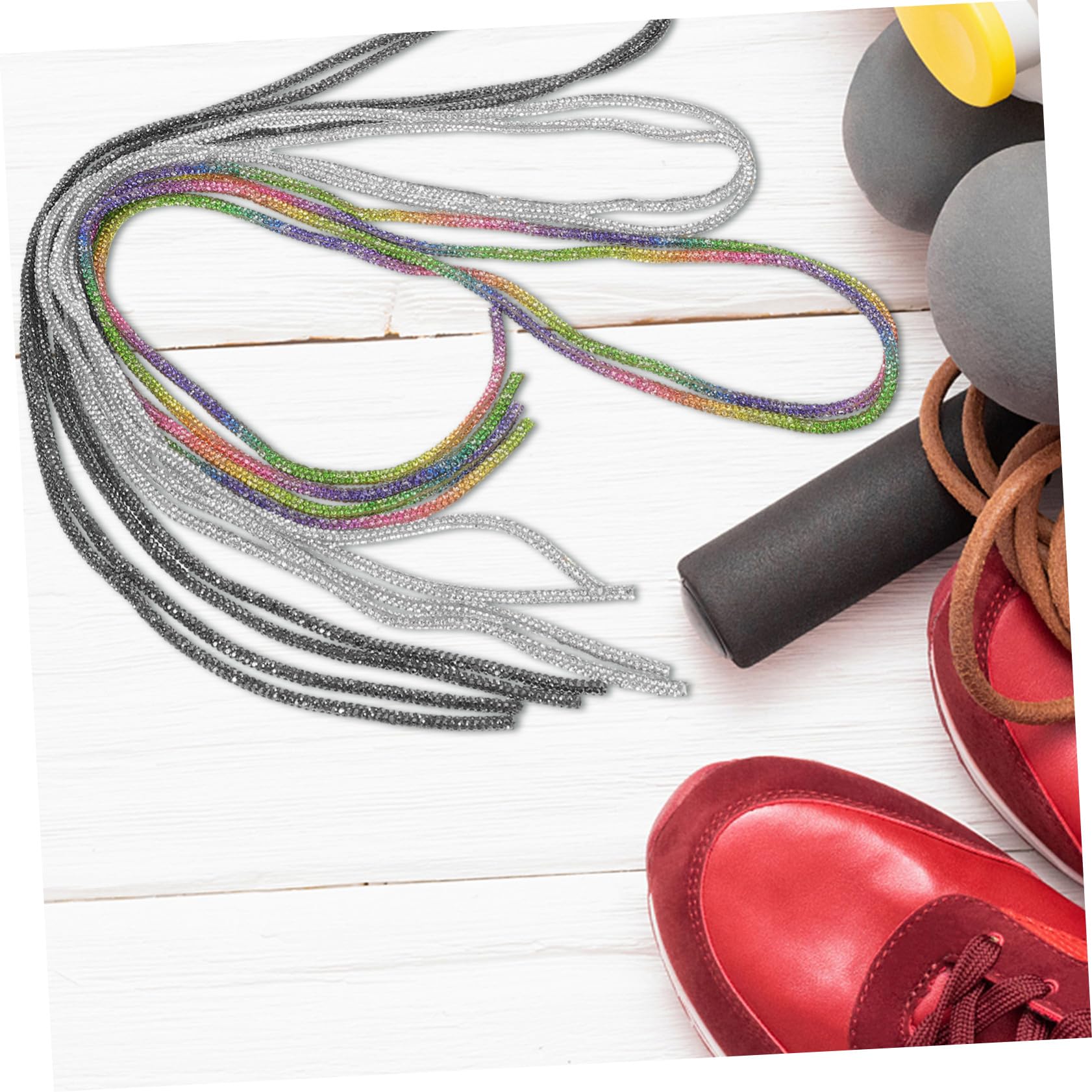 18 Pcs à pour Vêtements et Chaussures Cordon Décoratif Brillant pour DIY Remplacement de Lanières pour Sweatpants Hoodies et Sneakers Ruban Résistant et Facile à Couper