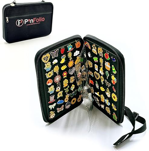 PinFolio Bolsa de exhibición clásica, deportiva ligera y libro de pines de Disney diseñado para almacenamiento y fácil comercio hasta 100 pines