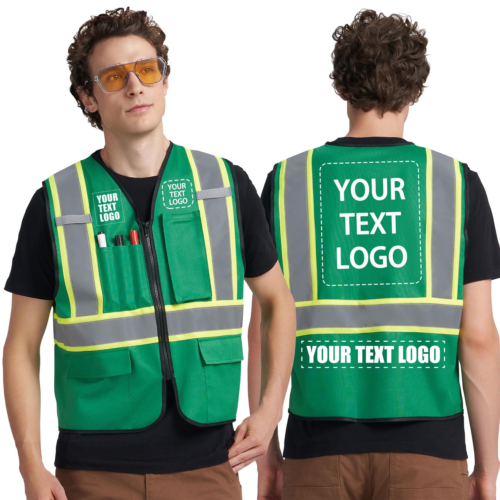 A-KSAFETY Custom High Visibility Reflective Safety Vest with logo