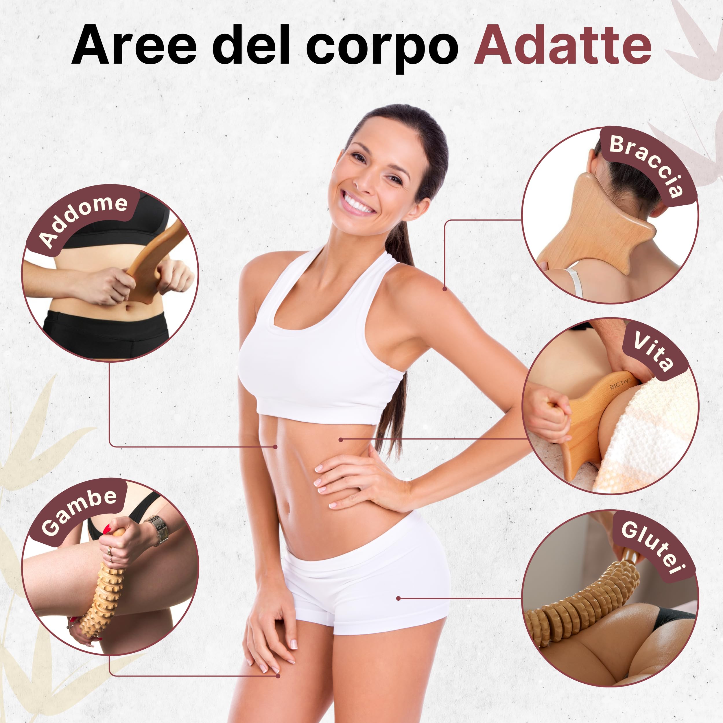 Kit Maderoterapia Rullo Curvo e Paletta de Linfodrenaggio Gambe. Massaggiatore Cellulite Massaggio Anticellulite Massaggiatori Manuali Kit Massaggio Corpo Massaggiatore Legno Paddle Massaggi