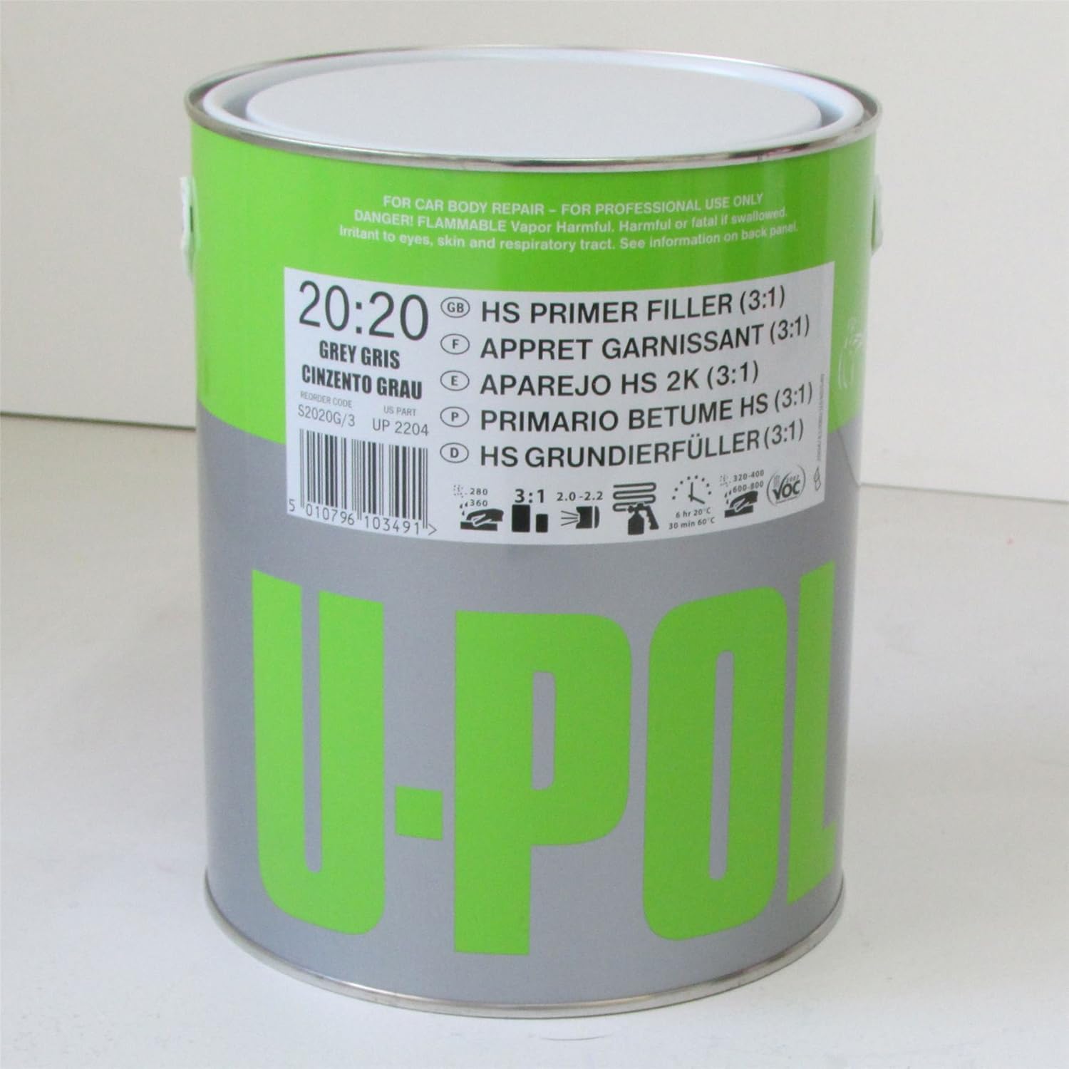UPol S2020 3ltr HS High Build Primer Filler Grey Easy Sand Amazon.co.uk DIY & Tools