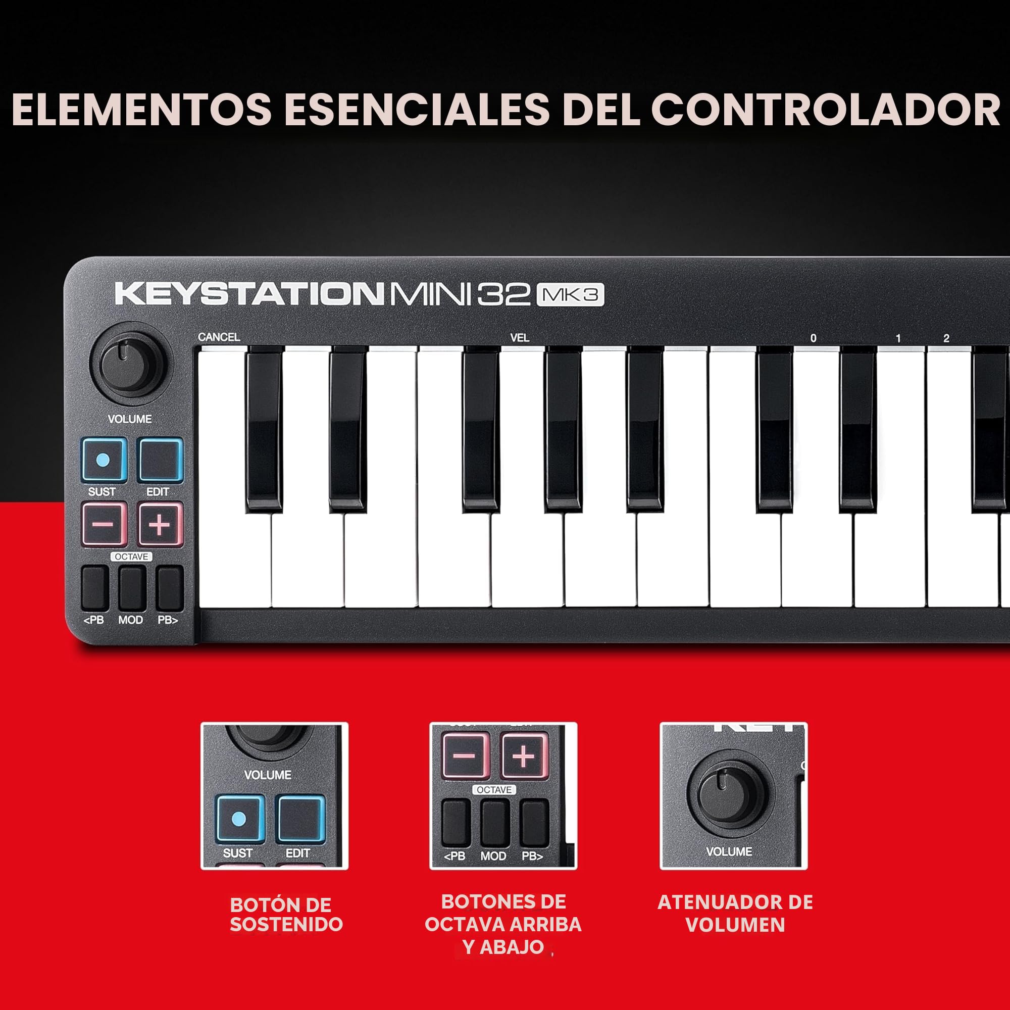 DTM・DAW M-AUDIO M-Track Duo & Keystation Mini 32 Amazon.com: M-AUDIO Keystation Mini 32 MK3 controlador de teclado