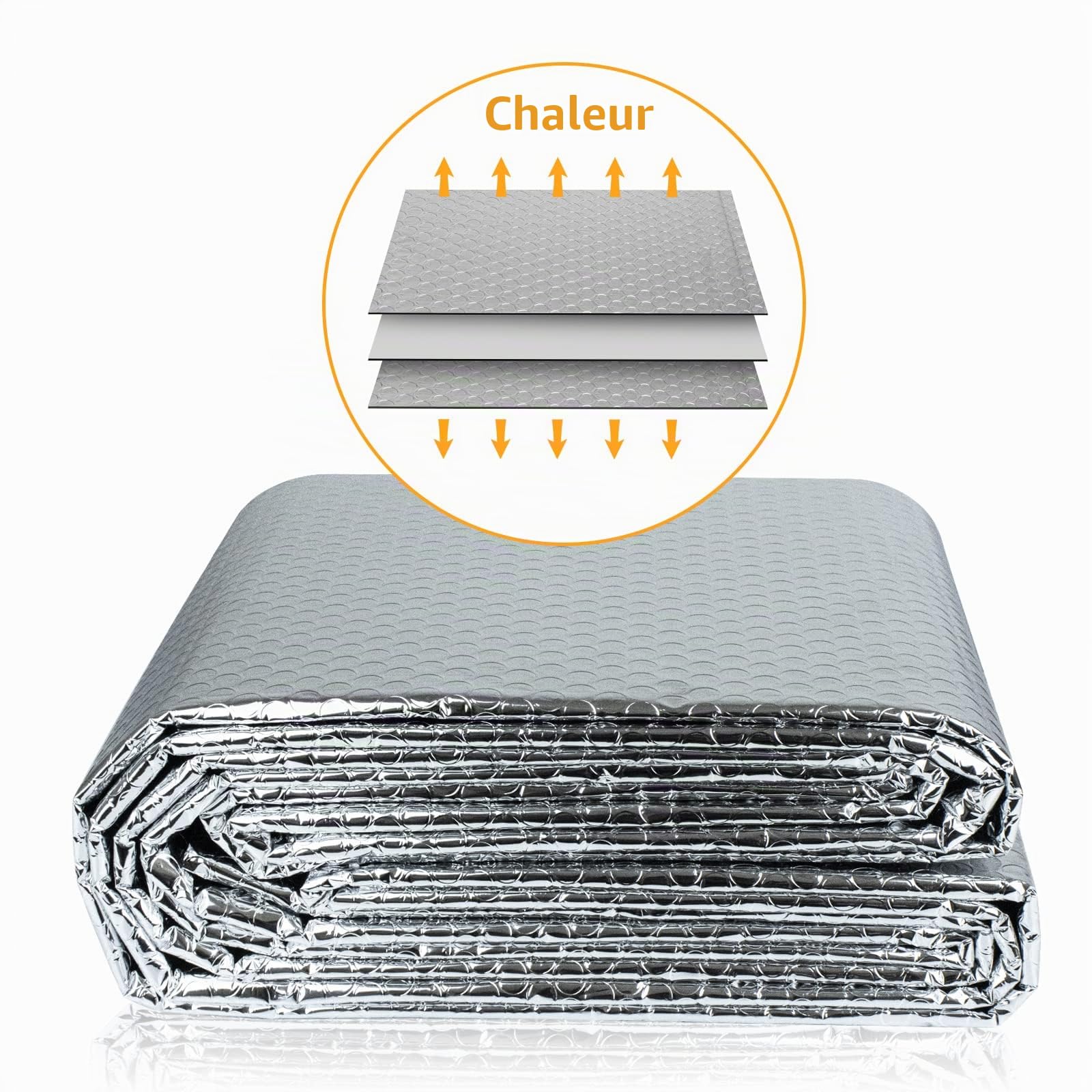 bonna Feuille Réflecteur de Radiateur - 5 m x 0,6 m x 3 mm - Film isolant - Film réfléchissant pour radiateur - Isolation derrière le radiateur