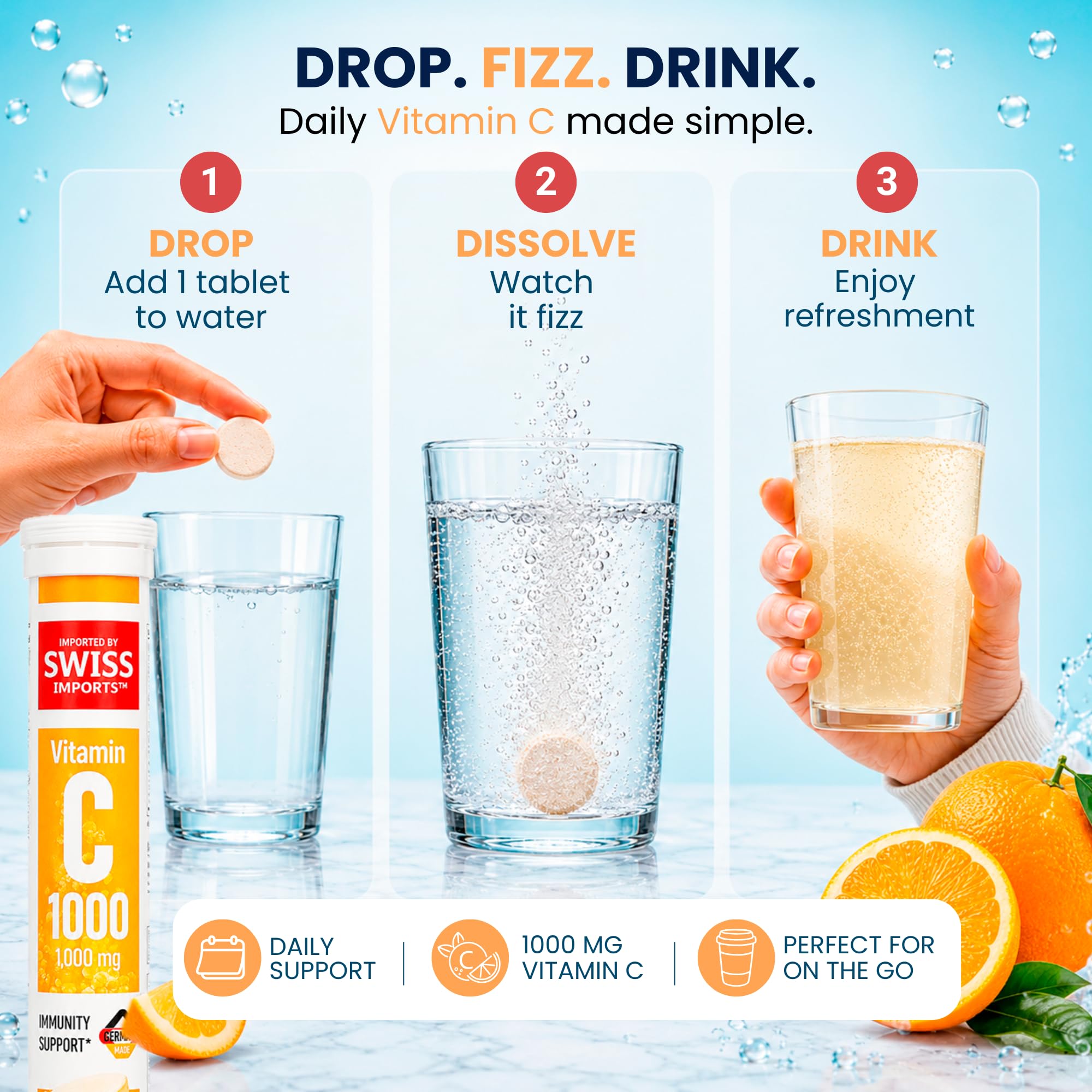 Effervescent Vitamin C 1000mg Dietary Supplement, 20 Tablets — Amazon image 4