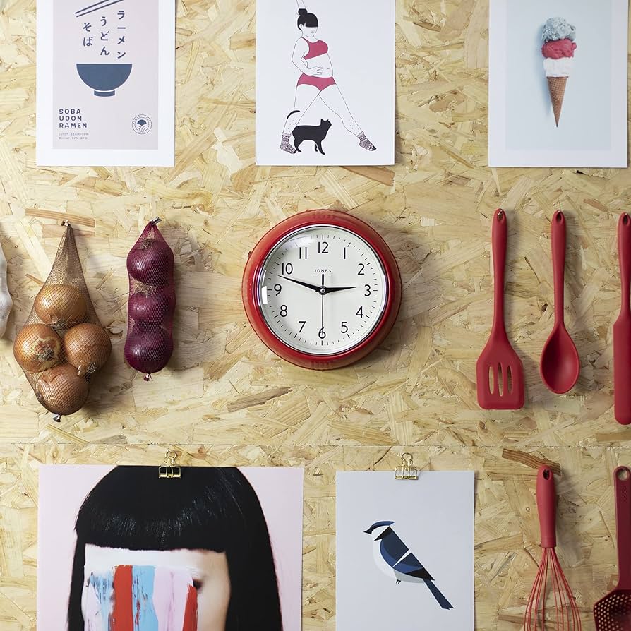 【新品同様】JONES CLOCKS プロペラ針 レトロデザイン 壁掛け時計 新品同様】JONES CLOCKS プロペラ針 レトロデザイン 壁掛け時計