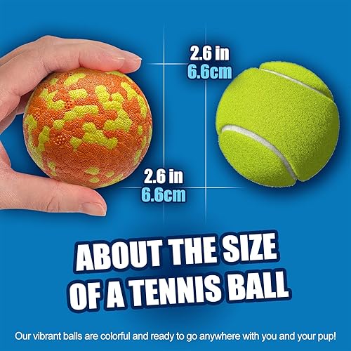 Miniatura 2 de Pelotas de tenis indestructibles para perros, pelotas de juguete duraderas para masticadores agresivos, juguetes interactivos para perros para juego