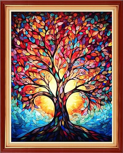 Miniatura 26 de Joyhoor Kits de punto de cruz para principiantes, suministros de punto de cruz estampados, kits de bordado de costura preimpresión para adultos