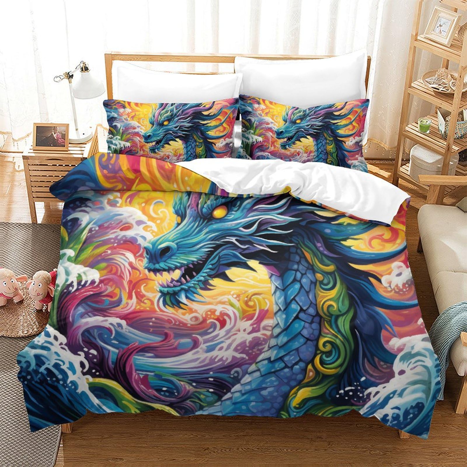 Housse de couette fermeture éclair dragon pour éliminer la sueur