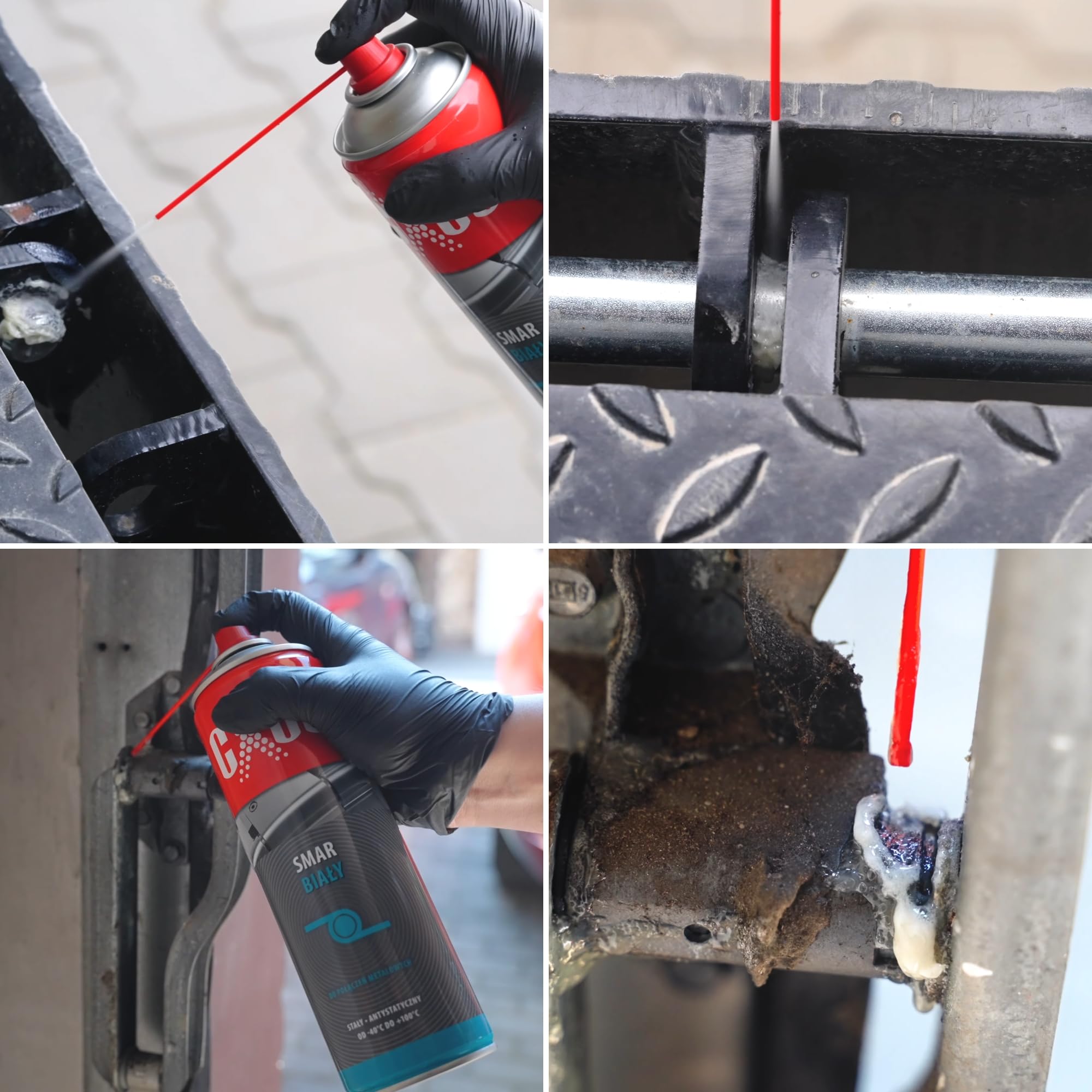 CX80 Grasa en aerosol blanco de 500 ml, spray lubricante y grasa lubricante de primera calidad, resistente al agua, para coches, motos, metal y bisagras de puerta, sin goteo, Bestschweissen.de (12
