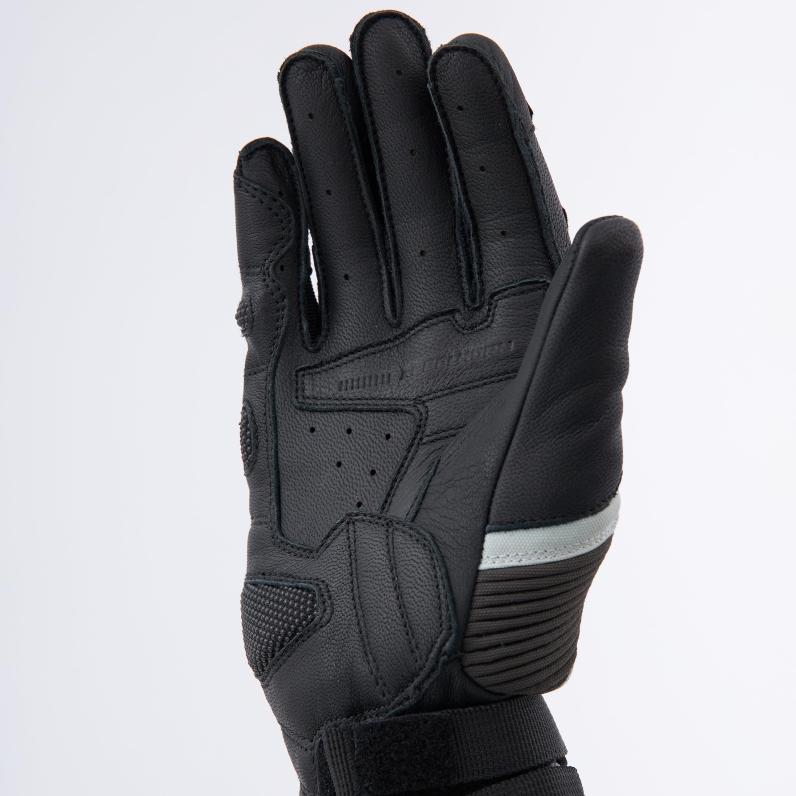 REBELHORN Range Motorradhandschuhe Herren | Ziegenleder | Knöchel SAS-TEC Protektoren | Superfabric Einsätze | Doppelte Manschettenverstellung | Wischer am Daumen | Größen bis 5XL