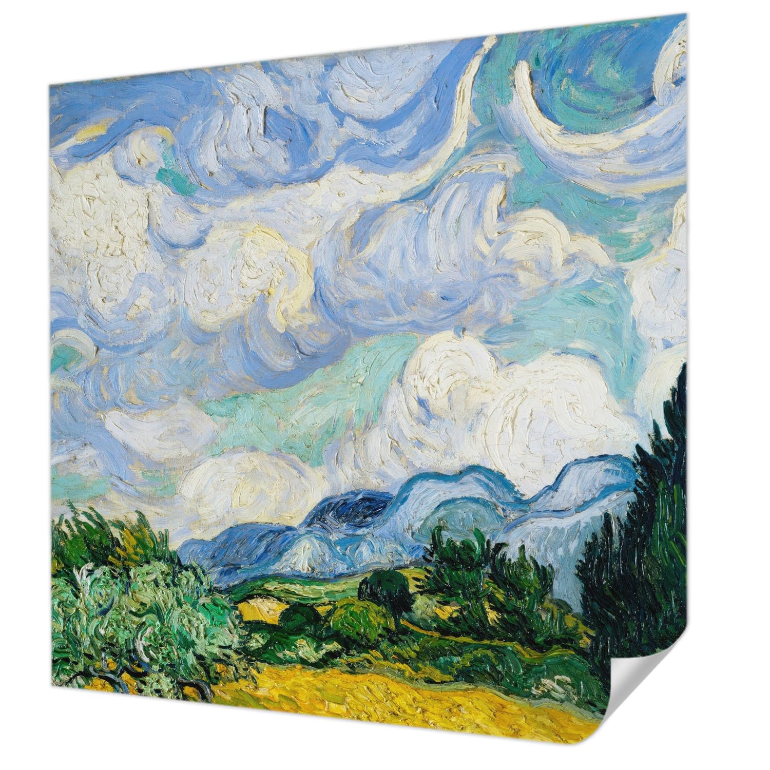Papier peint photo autocollant 250x250 cm Tulup avec motif nuages expressifs