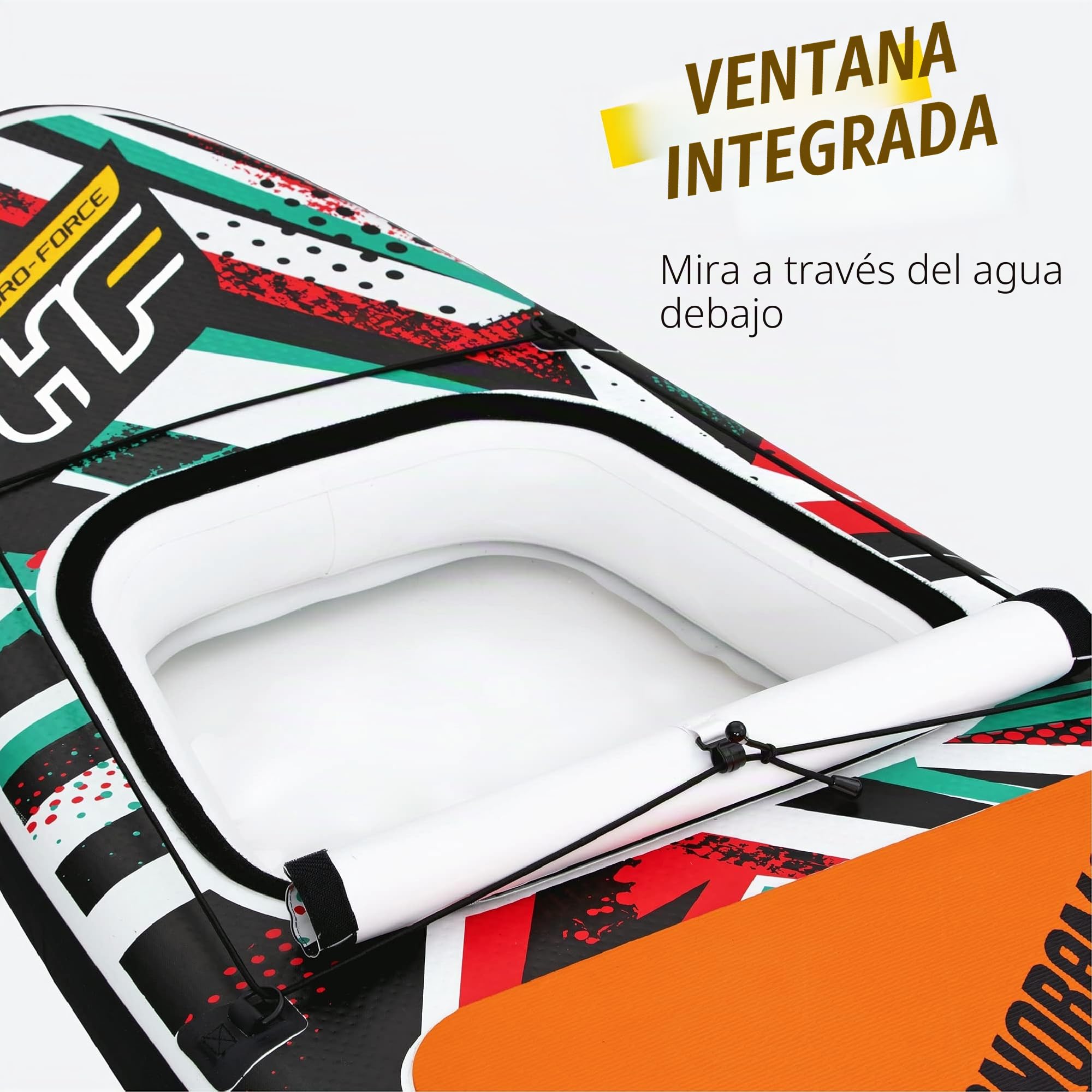 Bestway Hydro-Force Tabla de Remo Inflable | Juego Completo con Bomba de Mano, Bolsa de Viaje y Ventana integrada, Varios tamaños