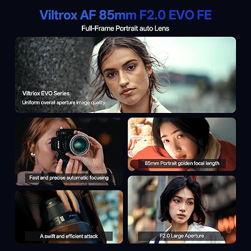 Vista 28 de VILTROX 75mm f/1.2 E Lente para Sony E Mount, Lente PRO 75mm f1.2 de Enfoque Automático de Primera Calidad Compatible para Cámaras sin Espejo Sony E