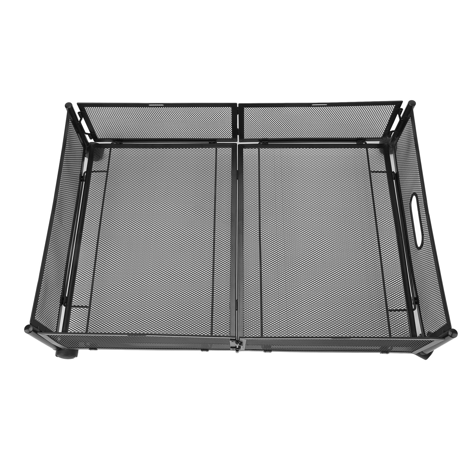 Pissente Organizer Pod łóżkiem Metalowy Pojemnik do Przechowywania Pod łóżkiem 23,6 X 15,9 X 6,3 Cala z Kółkami Zdejmowana Wysuwana Szuflada Oddychająca Siatka na Ubrania Buty Zabawki (BLACK)