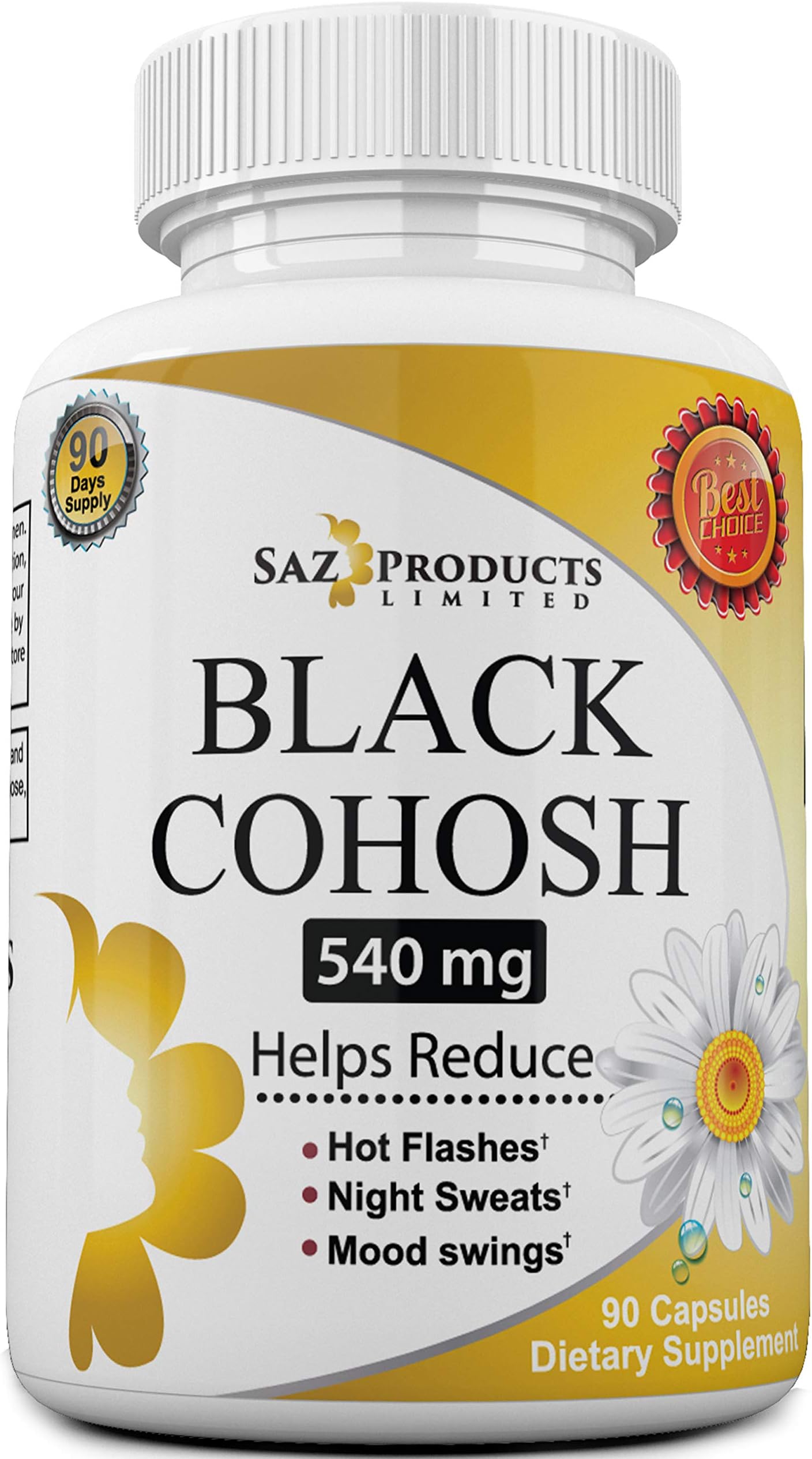 Whole Root Black Cohosh Capsules - 540mg Capsules – 90 Days Supply