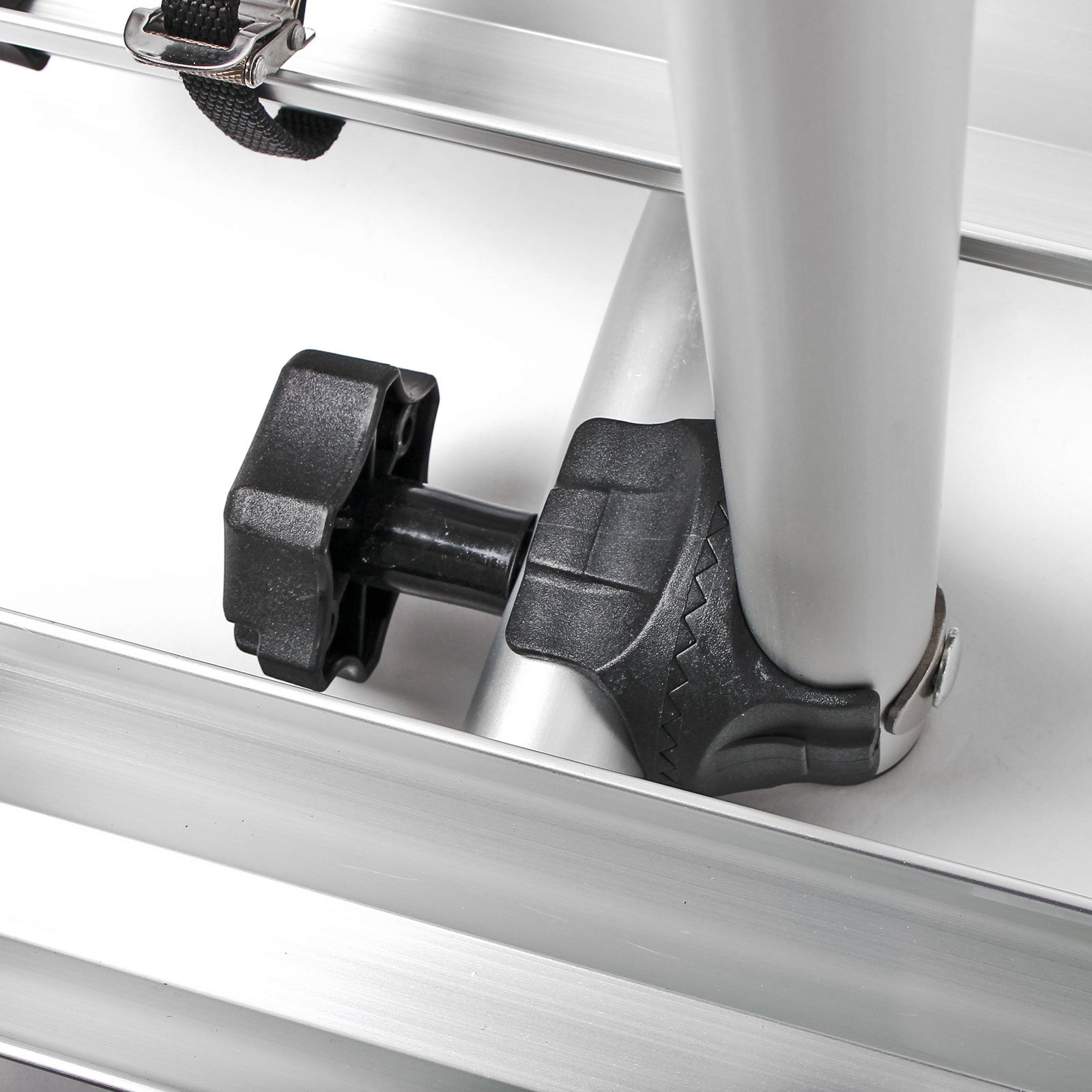 Deichsel Fahrradträger Deichselträger Fiamma Set inkl. Fahrradschutzhülle für 2 Fahrräder klappbar, 4,6 Kg, Tragekraft 35 kg, Aluminium für Wohnwagen