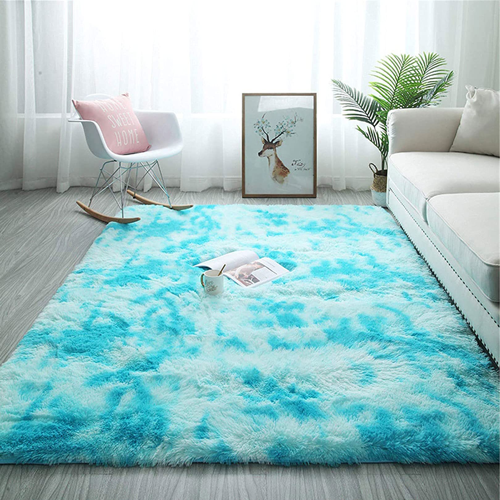 Tapis en laine bleu ciel créez un cocon douillet dans votre chambre