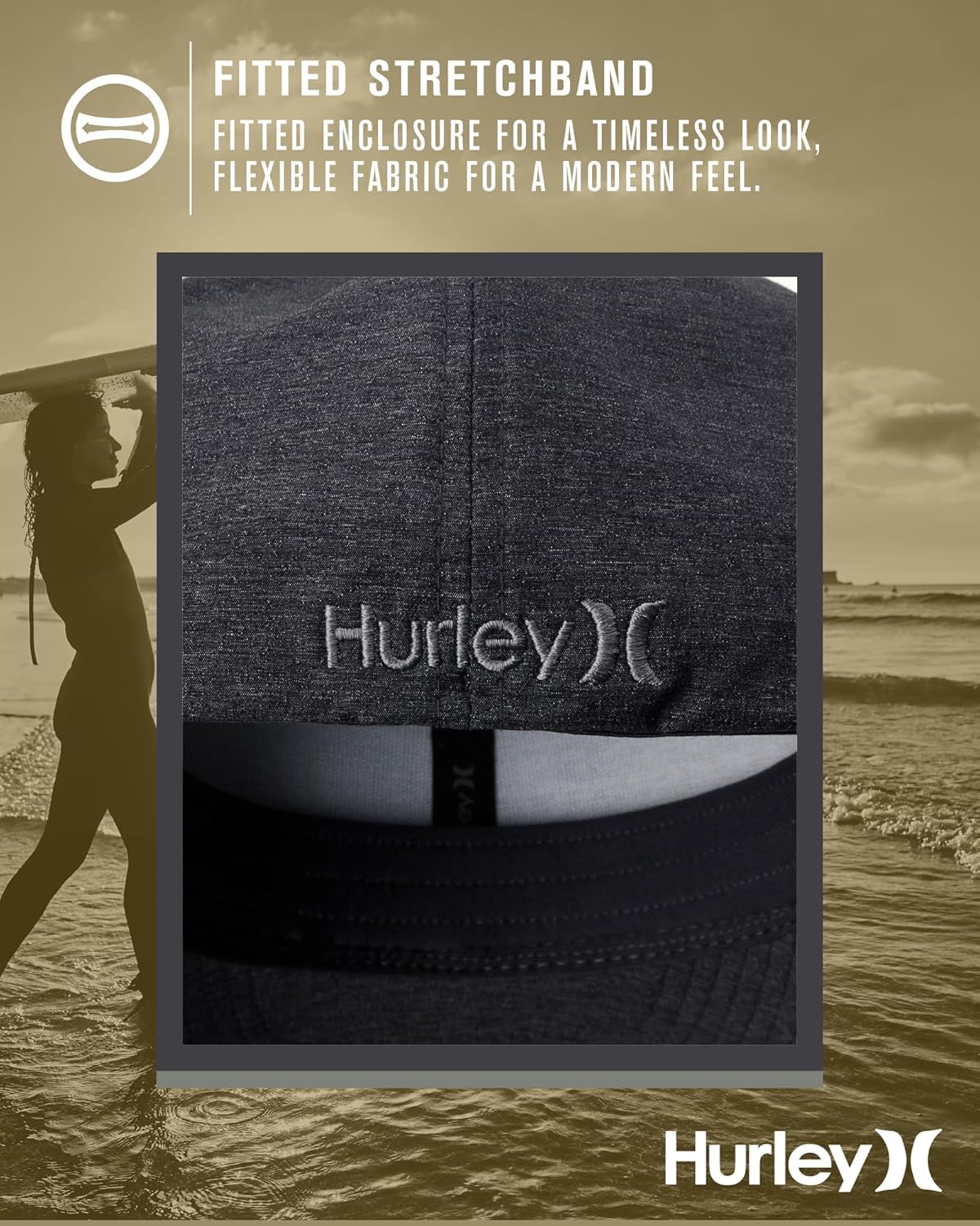 Hurley Men's Caps - Phantom Flexfit Baseball Cap - Fitted Hats for Men (S-XL) - Image 5