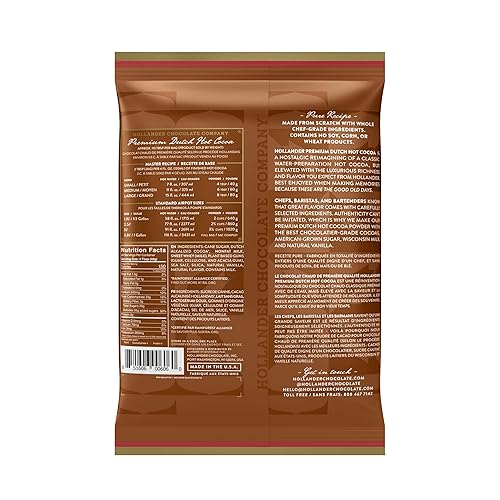 Miniatura 2 de Cacao caliente holandés de Hollander Chocolate Co. | Sabor nostálgico rico y cremoso | Bolsa a granel de 2.5 libras