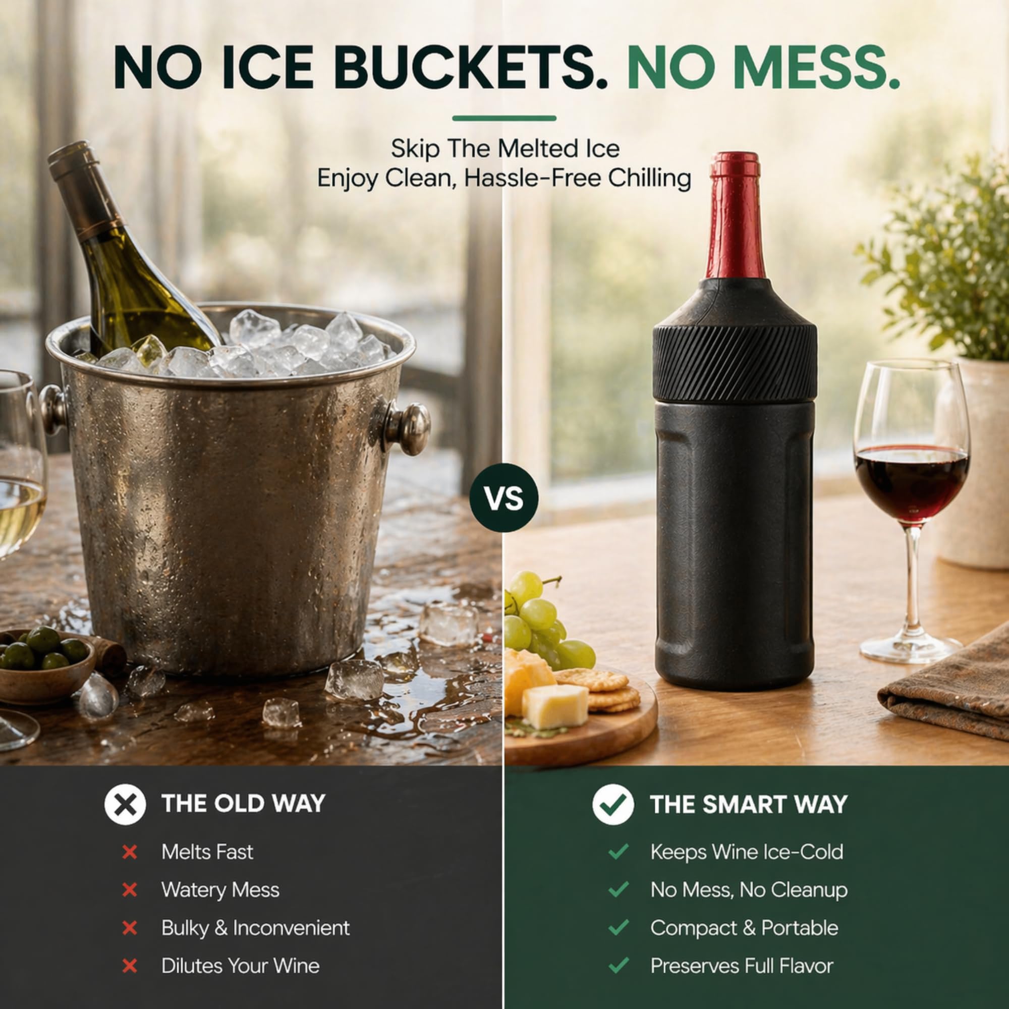 Wine Bottle Cooler Sleeve | Portable Bottle Chiller for Wine Lovers | Insulated Wine Cooler for Outdoor & Indoor Use | Wine Cooler by Vondra — Amazon image 7