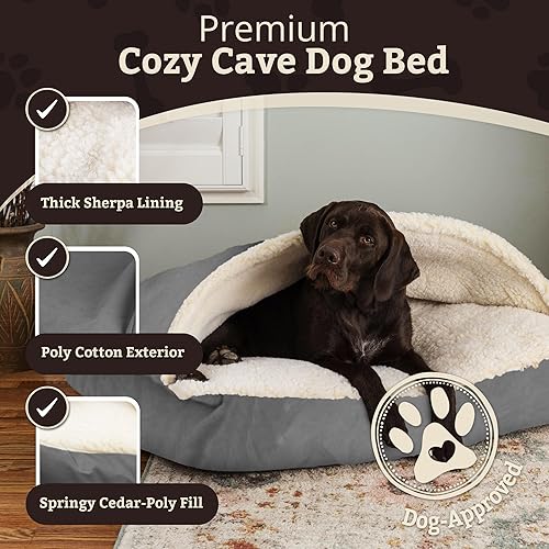 Miniatura 2 de Snoozer Pet Products - Cama rectangular acogedora para perros, grande, azul marino