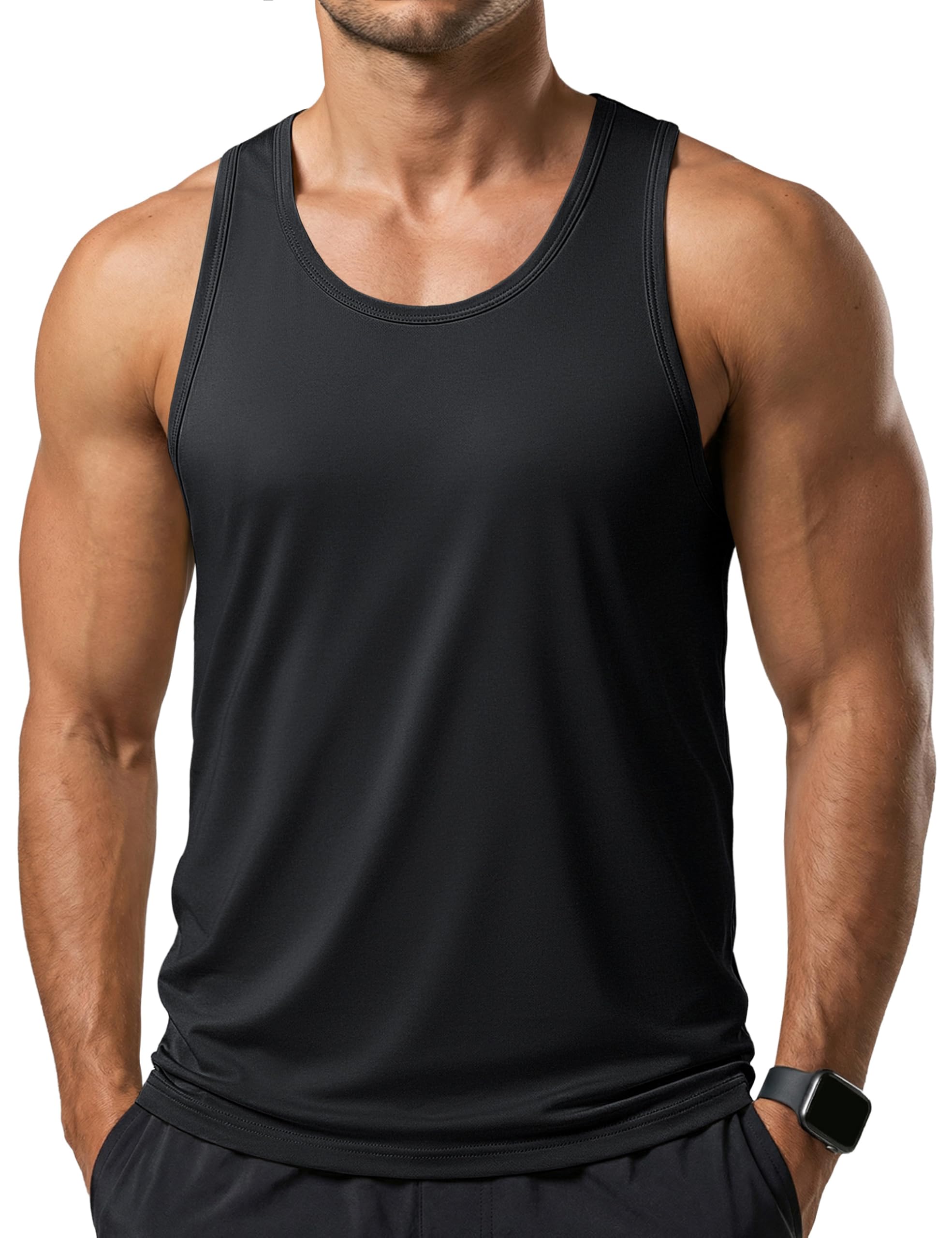 KEFITEVD Tank Top Herren Baumwolle Muskelshirts Gym Tanktop Sommer Outdoor | Weiche Baumwolle, Atmungsaktiv, Saugfähig, Leicht, Elastisch, Langlebig, Ärmellos, Locker, Viel Bewegungsfreiheit