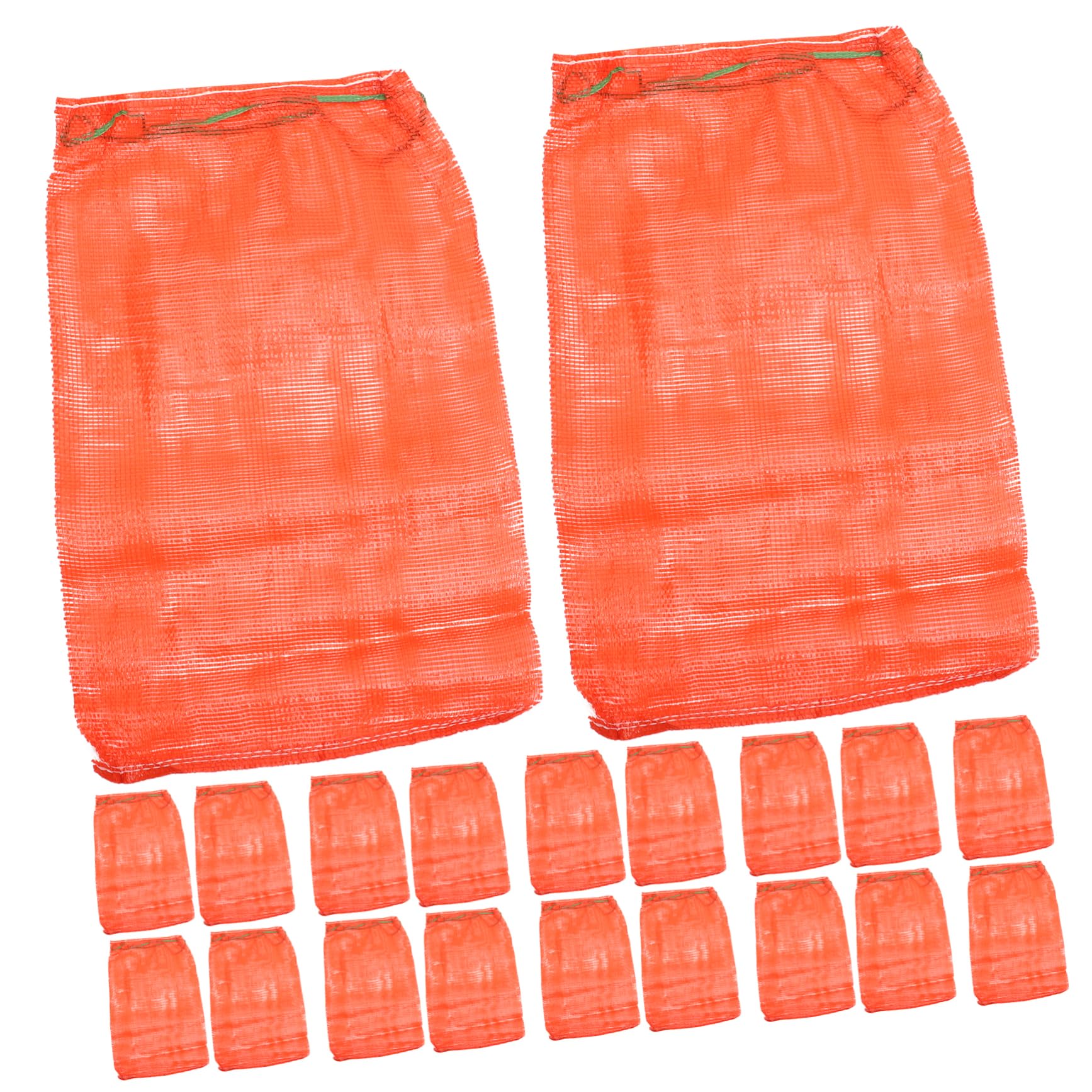 MAGICLULU 50 Bolsas De Red De Polietileno 20 x 80 Cm Color Rojo para Frutas Verduras Alimentos y Juguetes