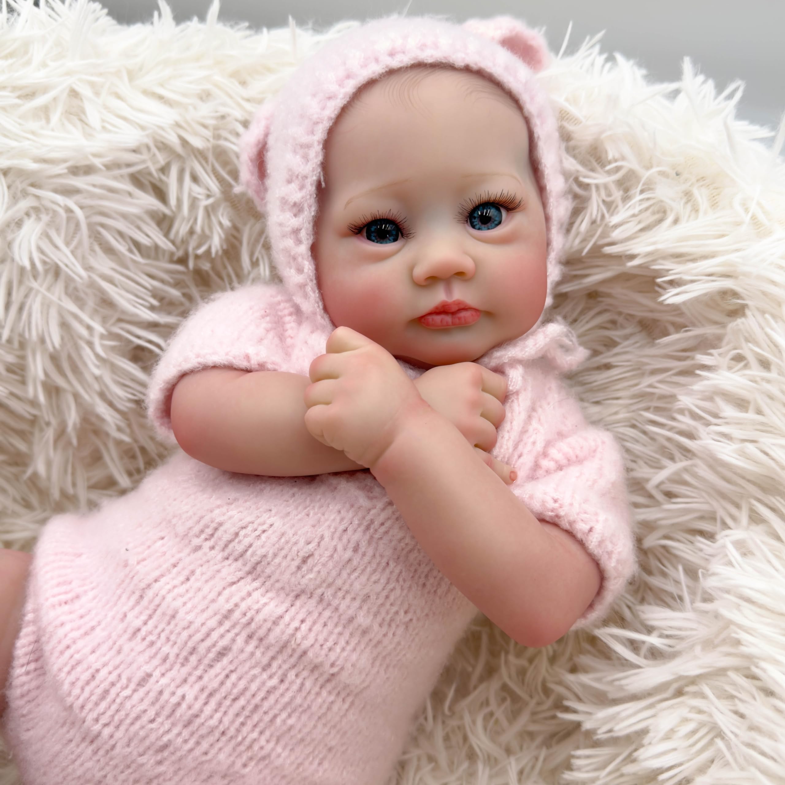 ROSHUAN Muñeca Reborn De 48 Cm | Bebé Realista Con Cuerpo De Tela Y Extremidades Articuladas | Regalo Para Niños +3 Años