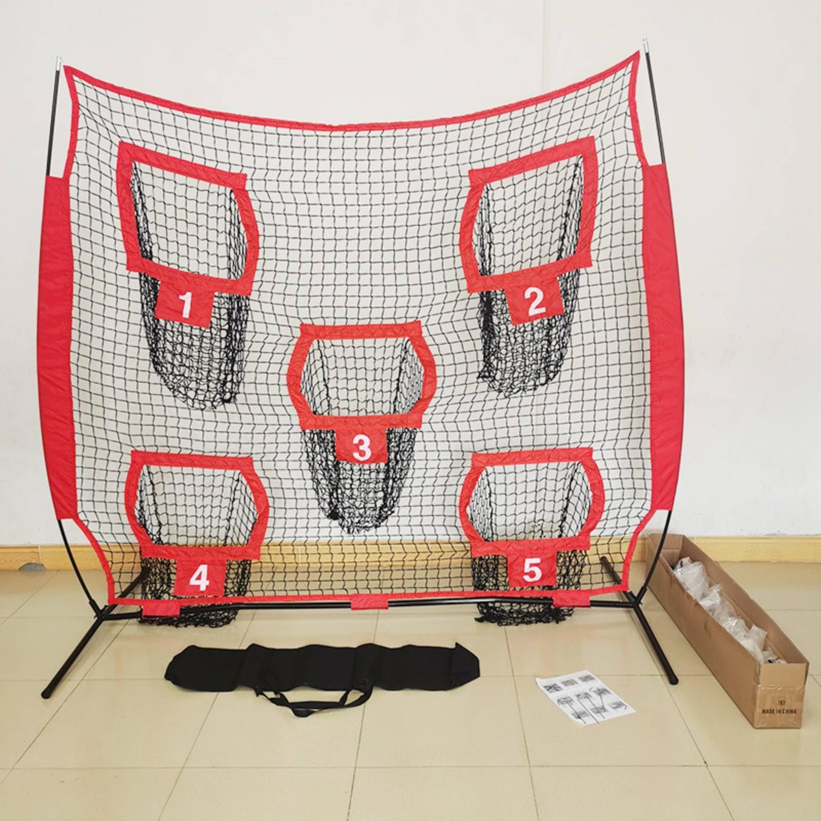 Rete Bersaglio Rete con 5 Target Bersagli Accessorio Allenamento Alta Durata Attrezzatura Sportiva per Campo