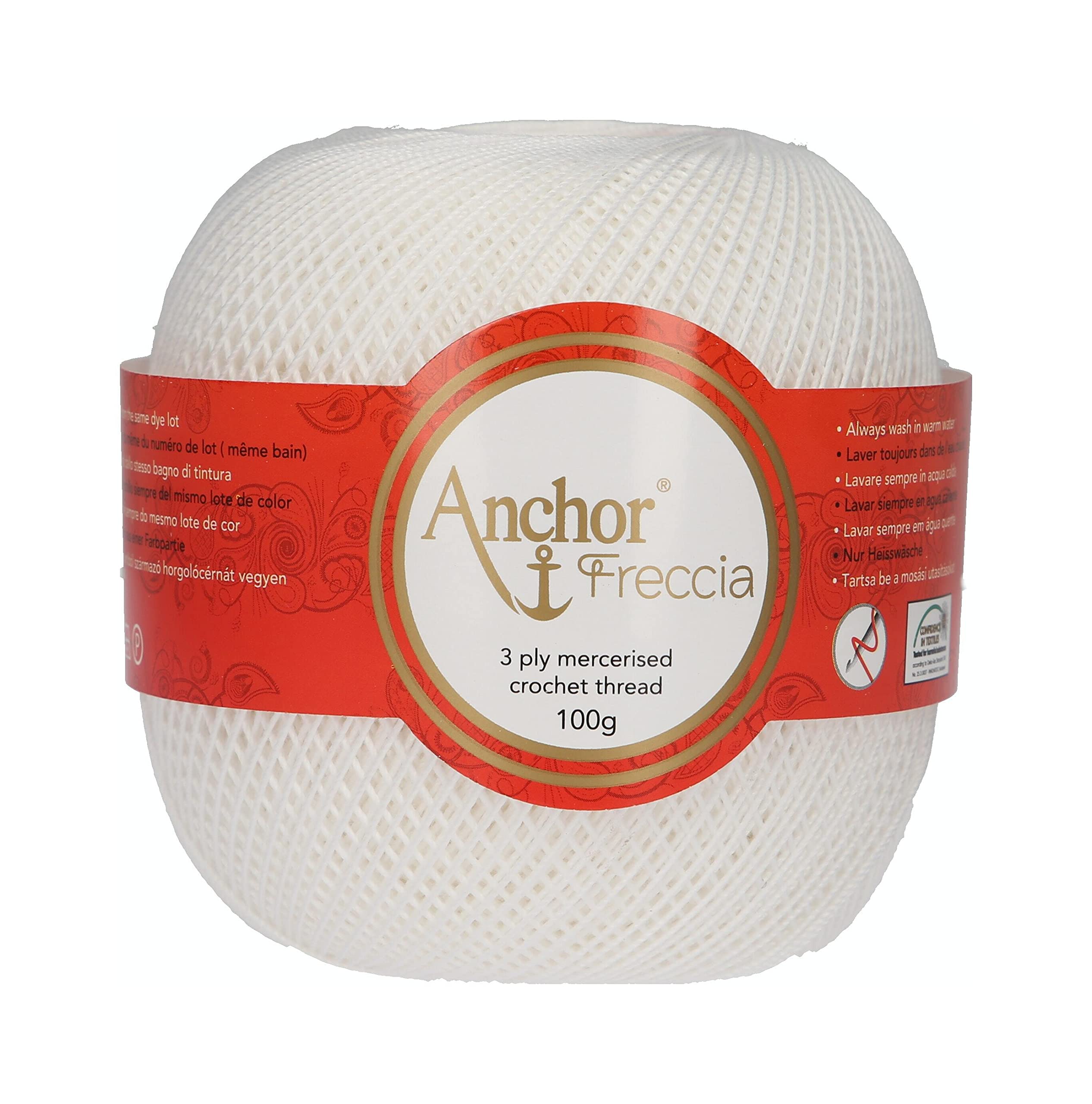 ANCHOR FRECCIA, Pelote De Fil à Crocheter Taille 8, Pelote De