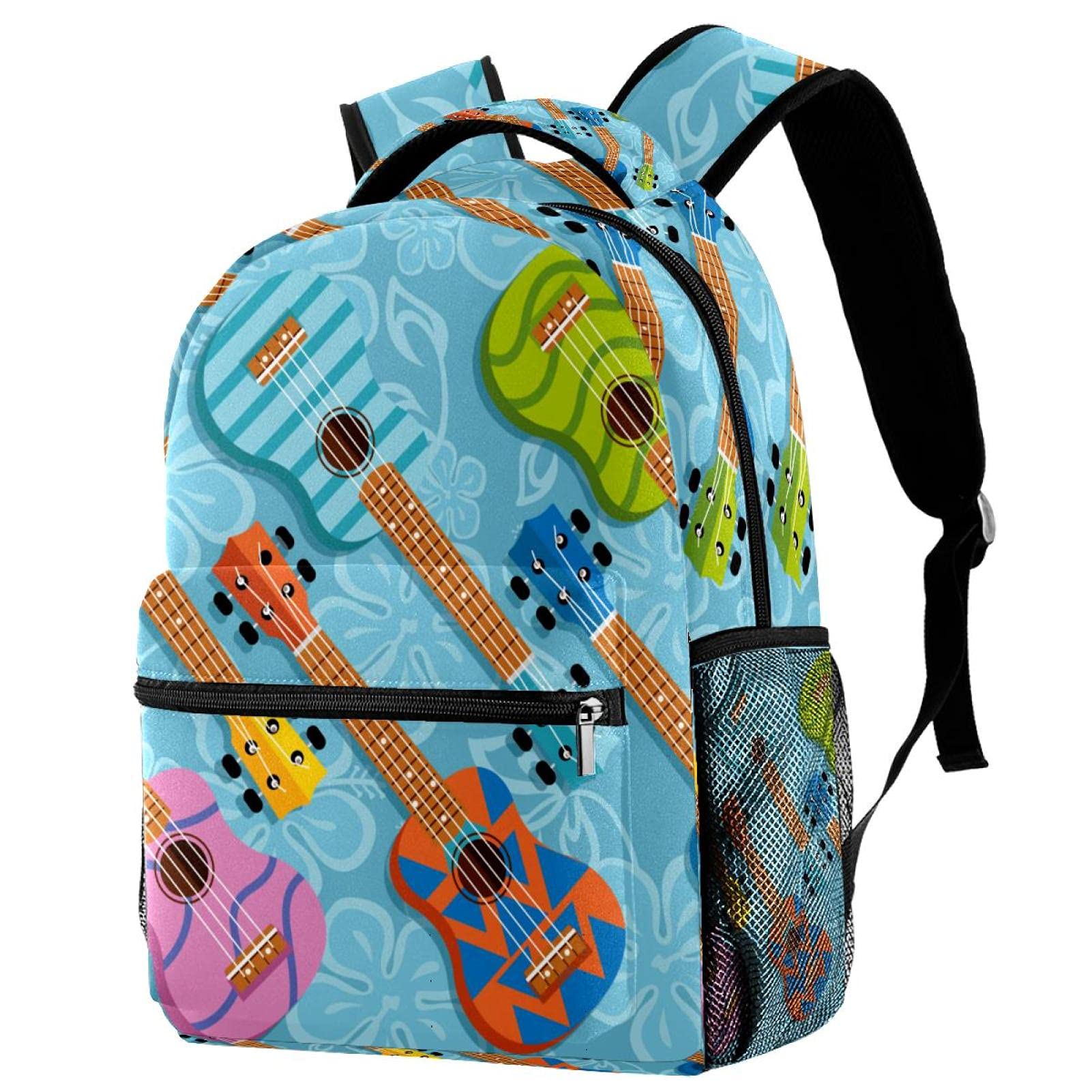 Sac à dos décontracté fleur au design violet et multicolore unique - 7