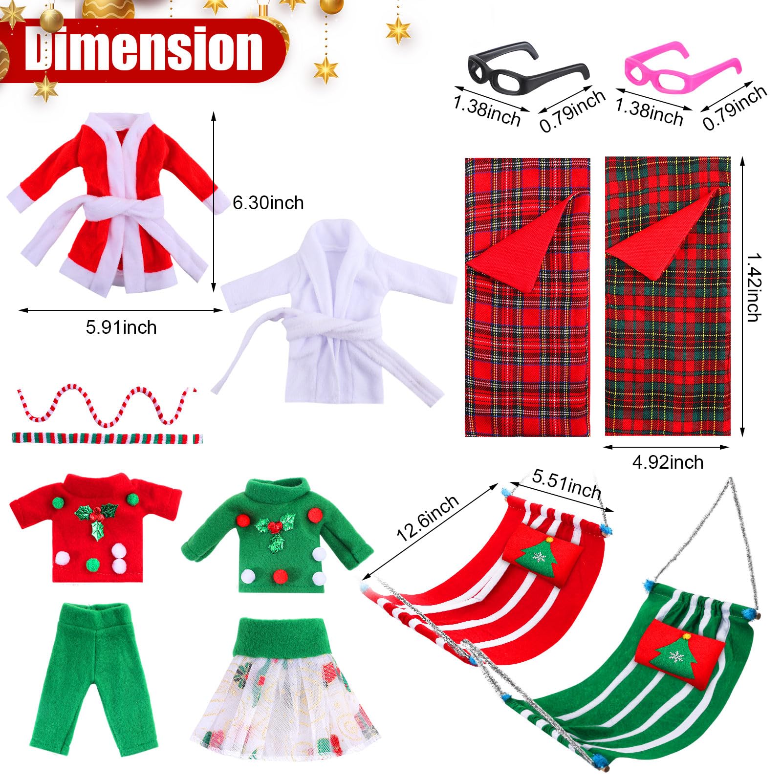 Ropa Para Elfo Ceenna 32 Piezas De Ropa De Navidad Para Muñecas