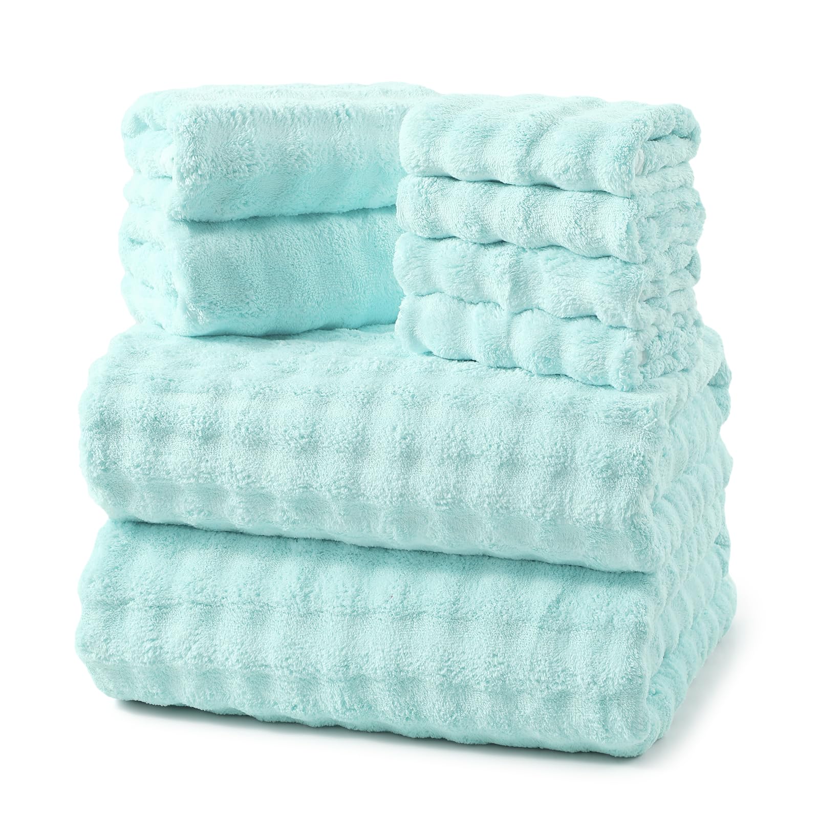 REDKISS 8-Piece Soft Bath Towel Sets Extra Large 2 Bath Sheet 35 70 in 2 Hand Towel 4