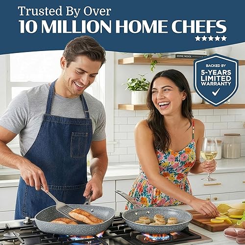 Miniatura 3 de Granitestone Juego de 20 utensilios de cocina de cerámica antiadherentes, juego completo de ollas y sartenes antiadherentes para cocina con juego de