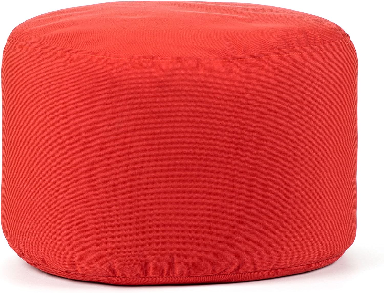 Gouchee Home Dotcom Soleil Bean Bag Round Ottoman/Pouf - Waterproof, Fade-Resistant Footrest for Indoor/Outdoor - Filled with High-Density Polystyrene Beads, Double-Stitched Seam, Orange, 20"D x 12"H