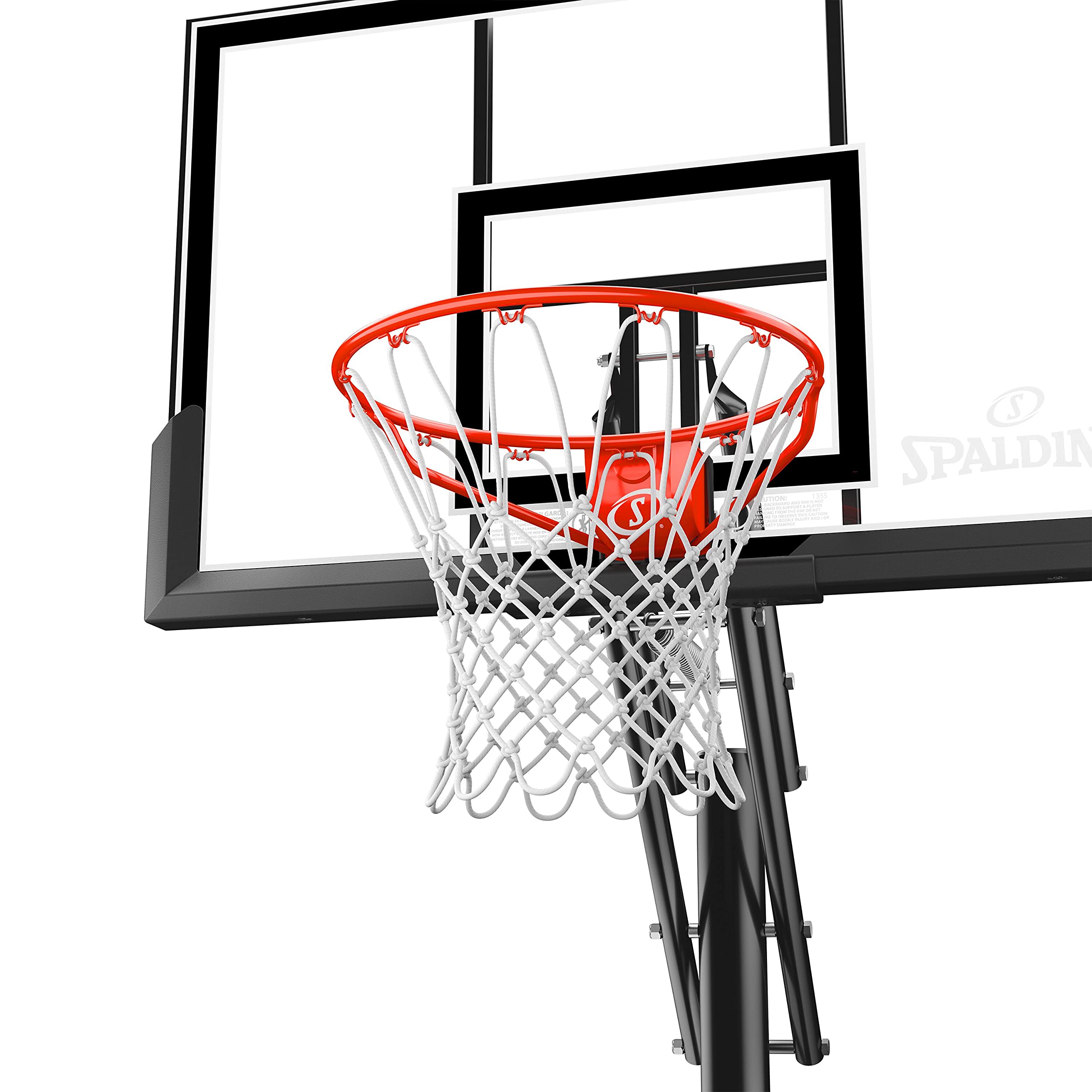 Spalding Pro Glide Lite - Canestro da basket in policarbonato infrangibile, 111,8 cm