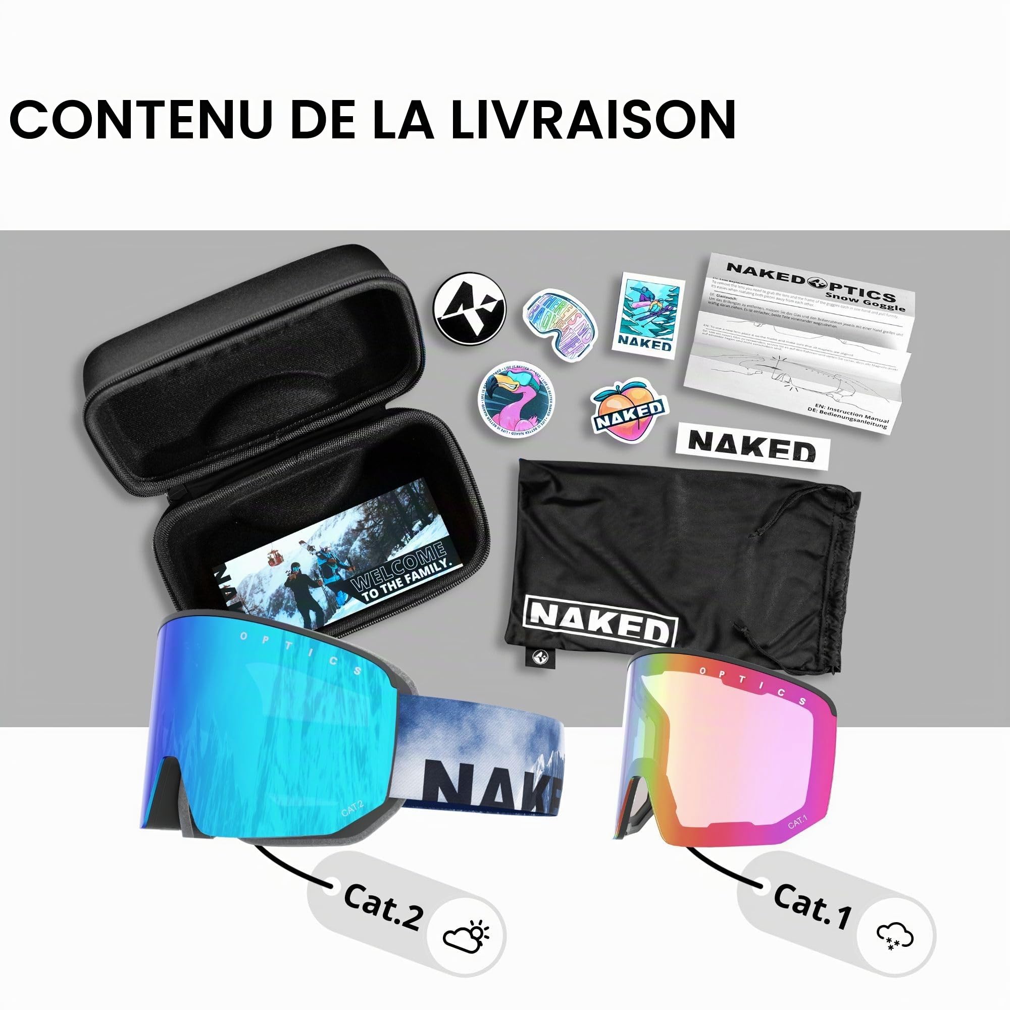 NAKED Optics The NOVA Masque de Ski