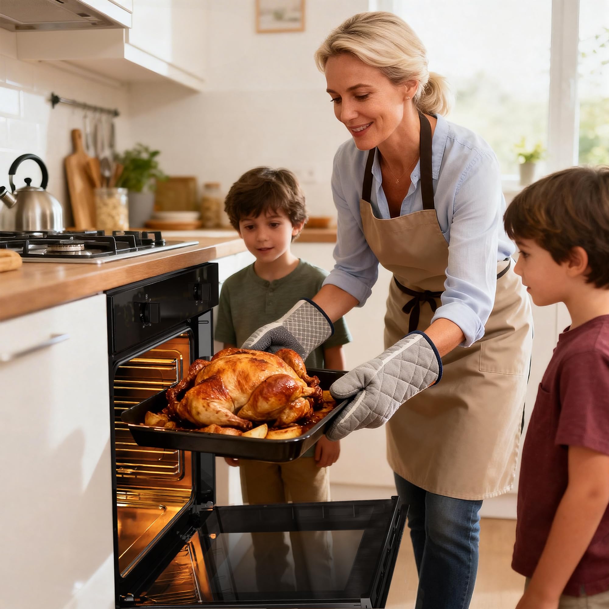 Hobsir Electric Oven, 65L Built-in Oven 4 Functions Knob Control 2000W Plug and Play 220~240V 60cm Wide [Energy Class A] — view 8