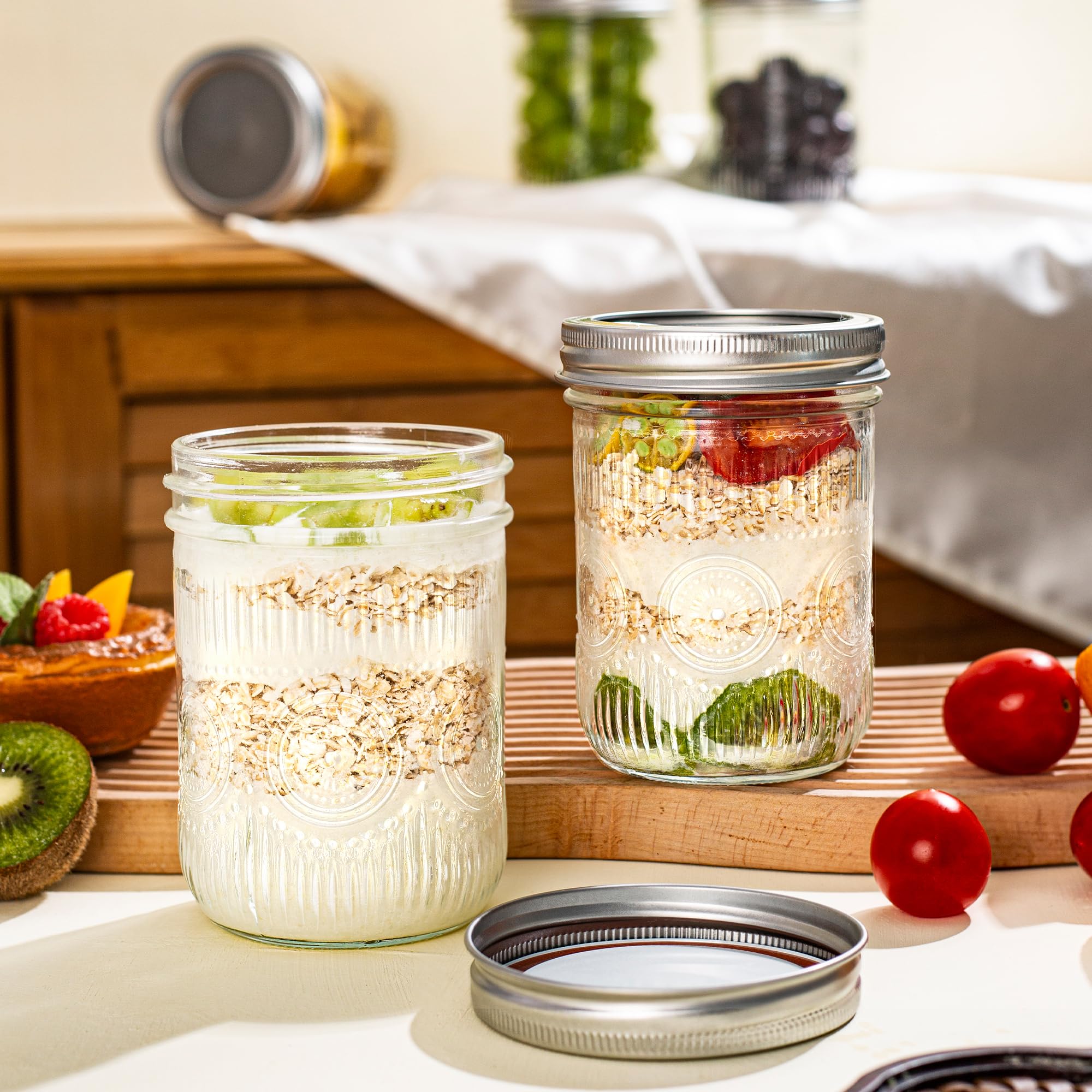 Pack de 6 Tarros de Cristal con Tapa